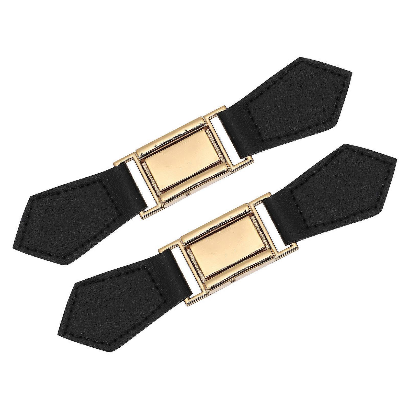Sew On Toggle Closure Buckle Fastener Rectangular Metal Clothing Belt Buckles Golden 2Pcs