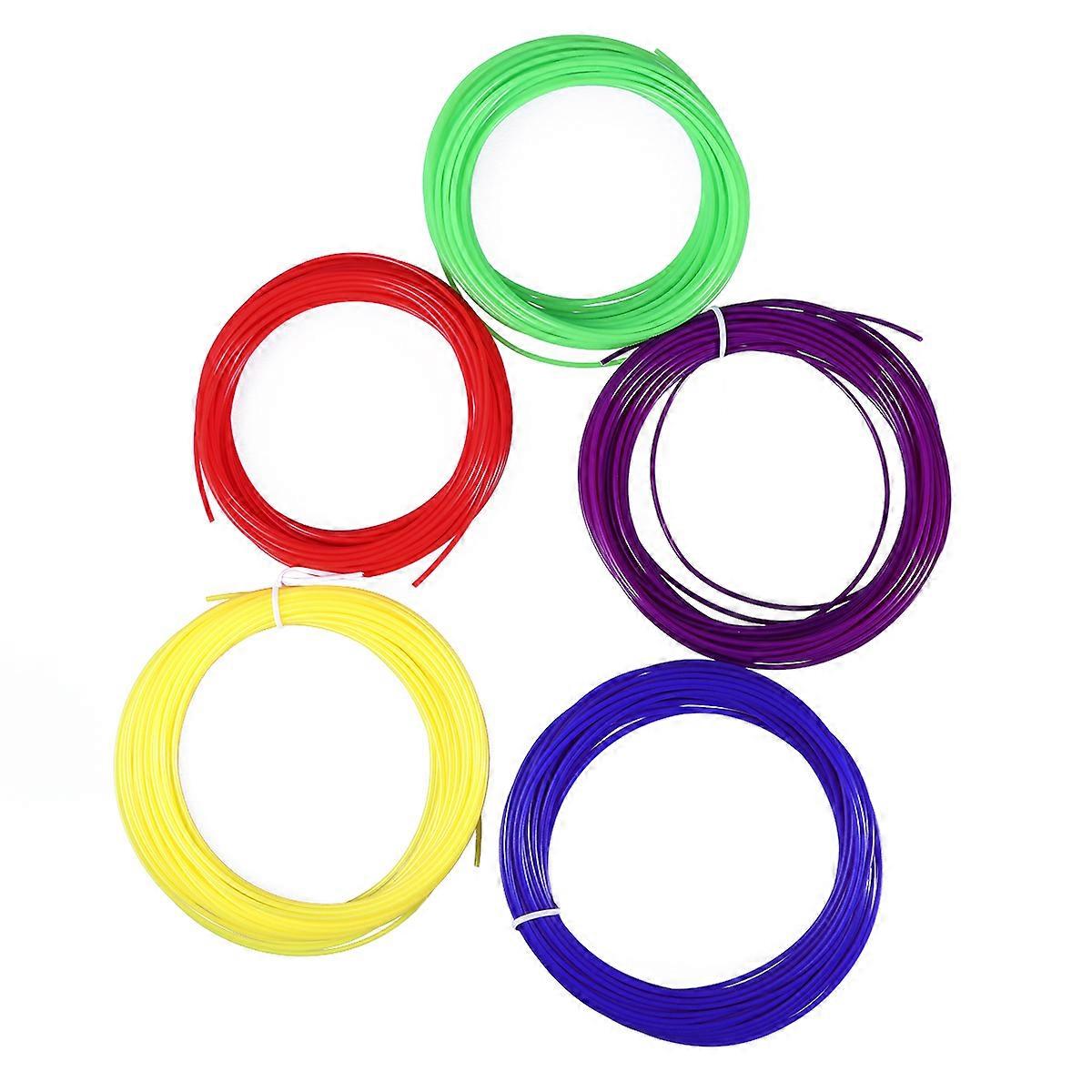 Reusable Printer 3D Printing Pen Refills Abs 5M for Each Roll 10M Total 5Pcs