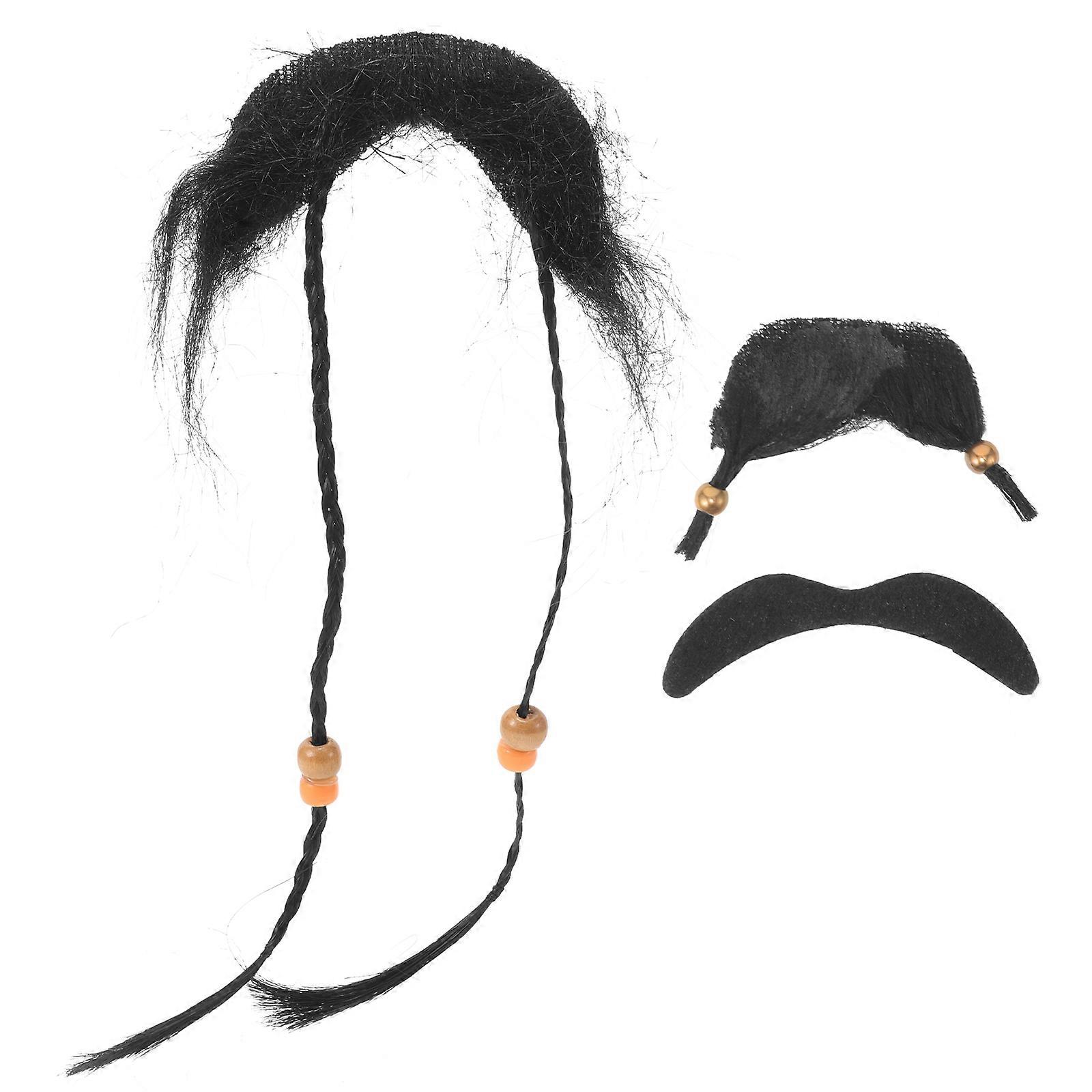 3PCS Realistic Fake Mustaches for Cosplay, Masquerade & Themed Events – Comfortable Wearable Beards for Parties & Stage Performances