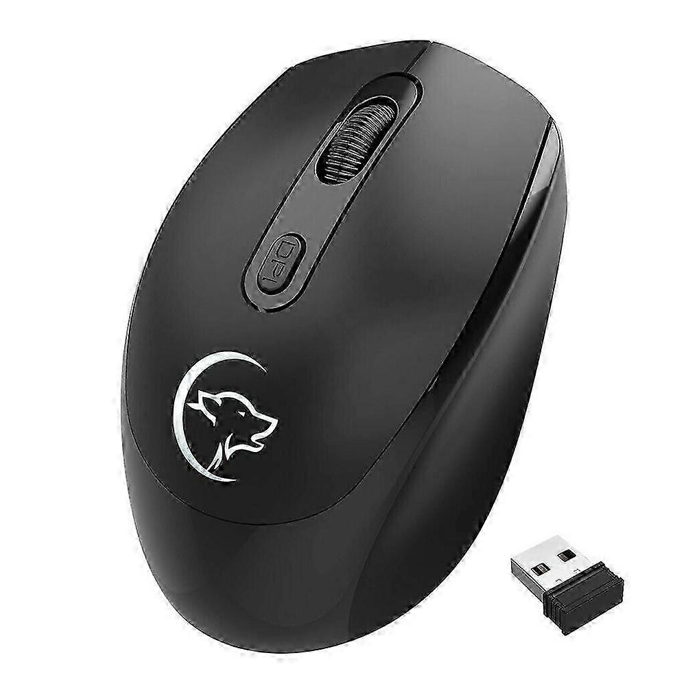 2.4G Wireless Mouse Metal Noiseless Silent Click Optical 2400dpi Mouse Rechargeable 2 Keys Gaming Mouse For Computer Laptop PC