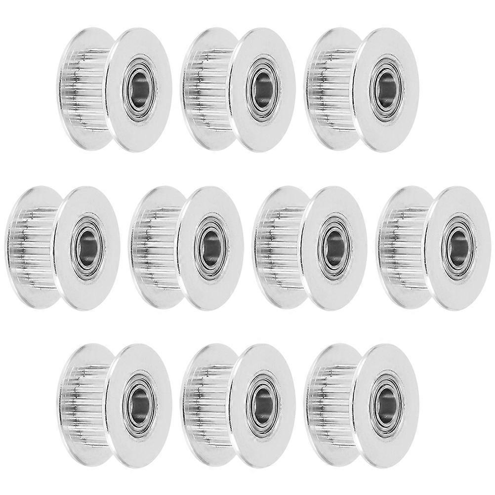 Timing Pulley Synchronous Wheel 3D Printer Accessory Silver 16 Tooth Bandwidth 6mm Inner Pore 3 High Precision 10Pcs