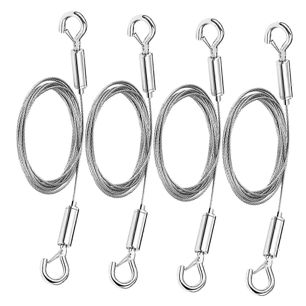 Pack of 4 Stainless Steel Hooks for Monitor Hardware Cable Wire, Flower Pots, Pictures, Towels, and Washing Lines