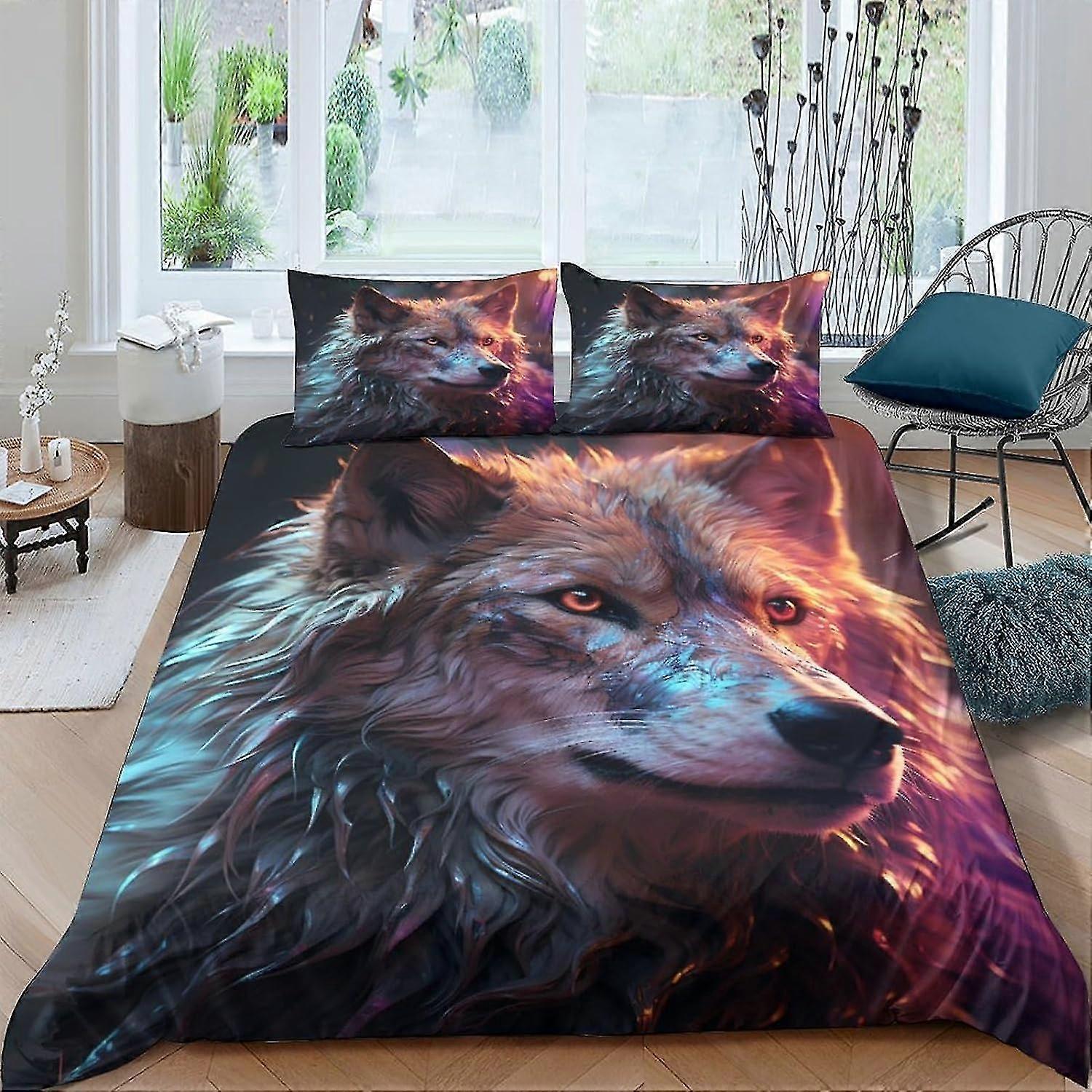 3 Piece 3D Print Microfiber Bedding Set for Kids with Zipper Closure