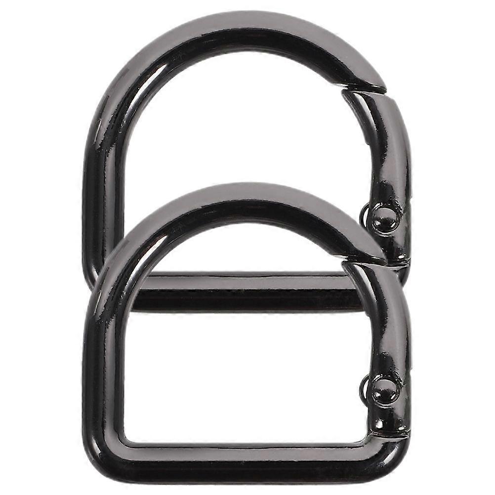 2Pcs Metal Spring Clasp D Shape Snap Clip Hook Spring Keyring Buckles Replacement