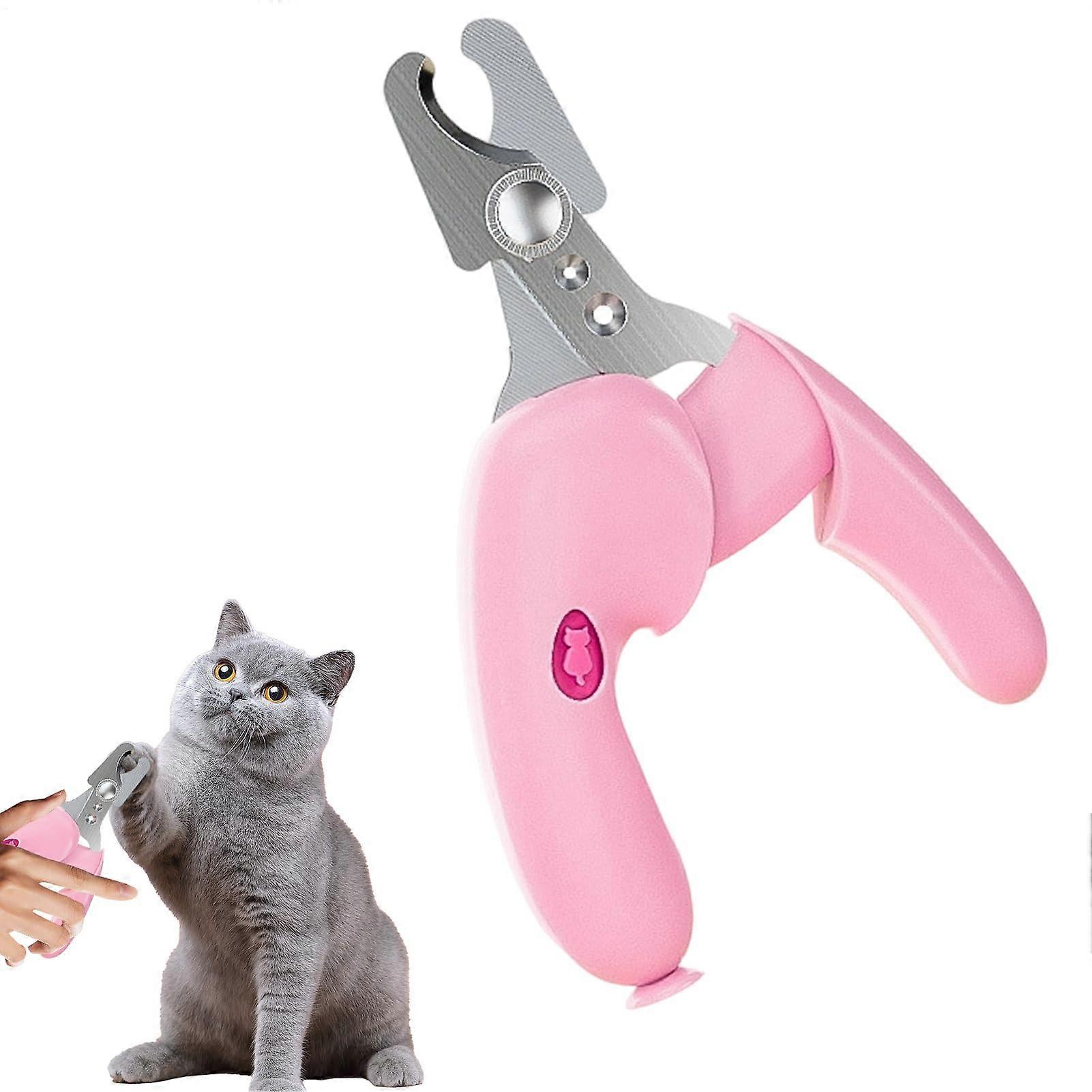 Cat Claw Scissors - Claw Care Set With Trimmer And File For Cats And Puppies, Pink, For Kittens And Adults