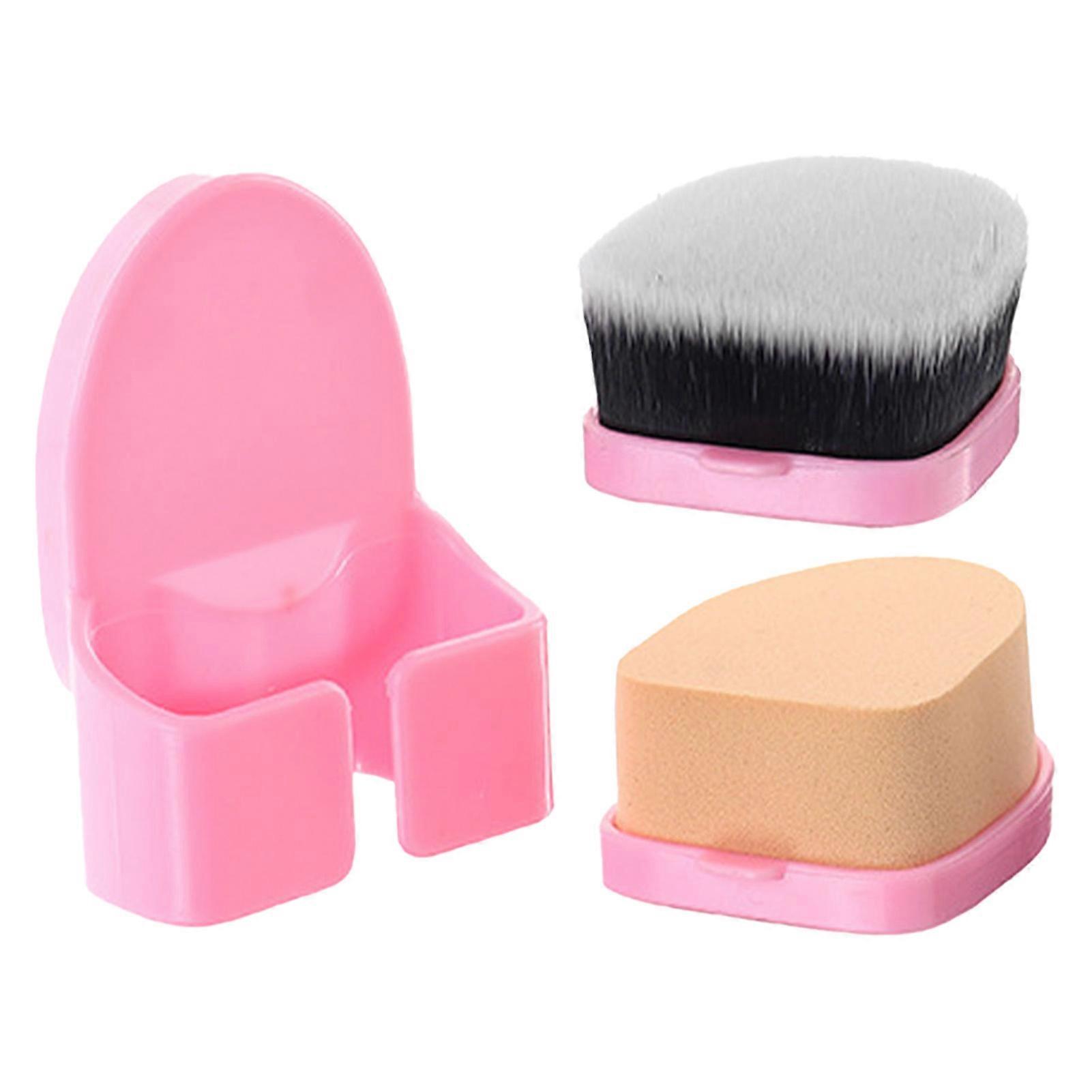Multifunctional Elastic Pink Foundation Makeup Brush Soft Sponge