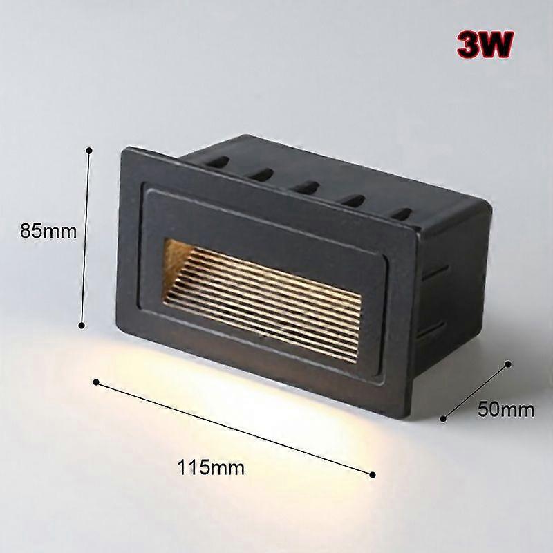 Outdoor Waterproof Ip65 Footlight Lighting Recessed Wall Lamp Led Embedded Wall Light For Step Stair Balcony Garden Porch Yard