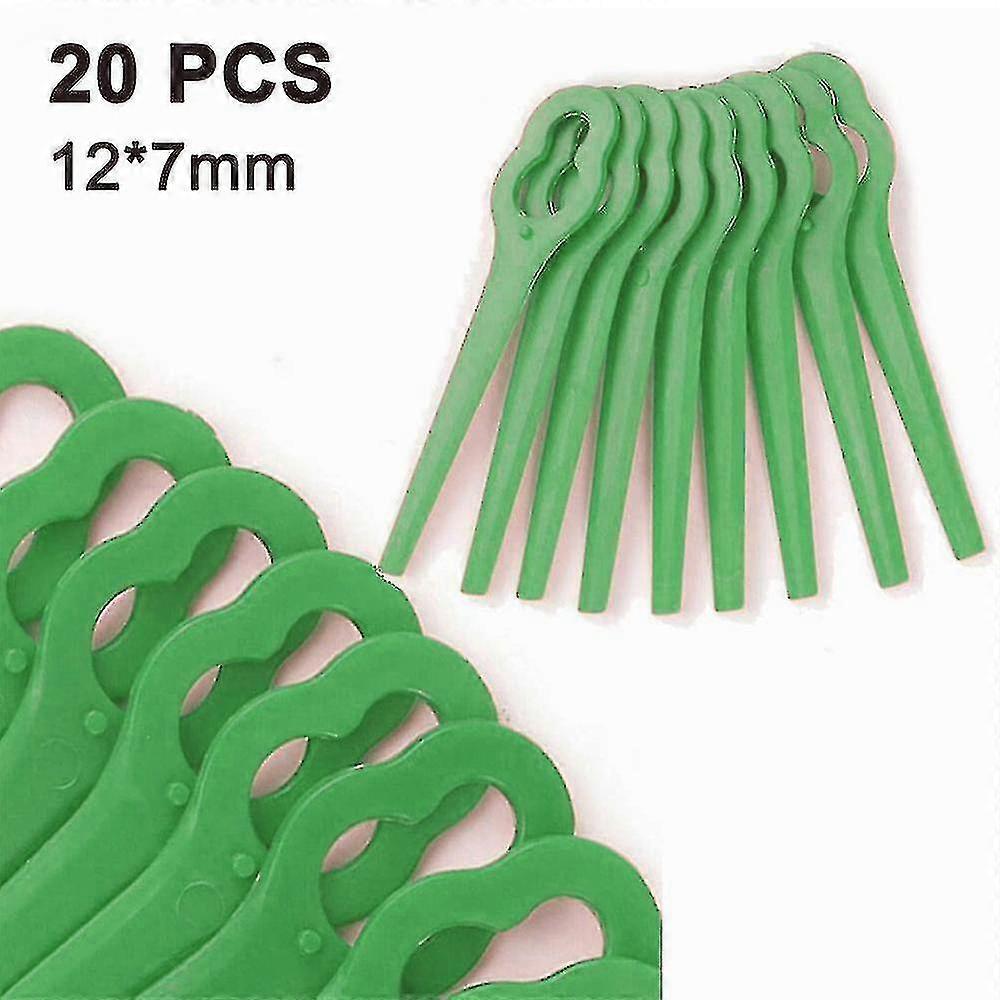 20 Pcs Plastic Grass Trimmer Blades for Cordless Strimmer
