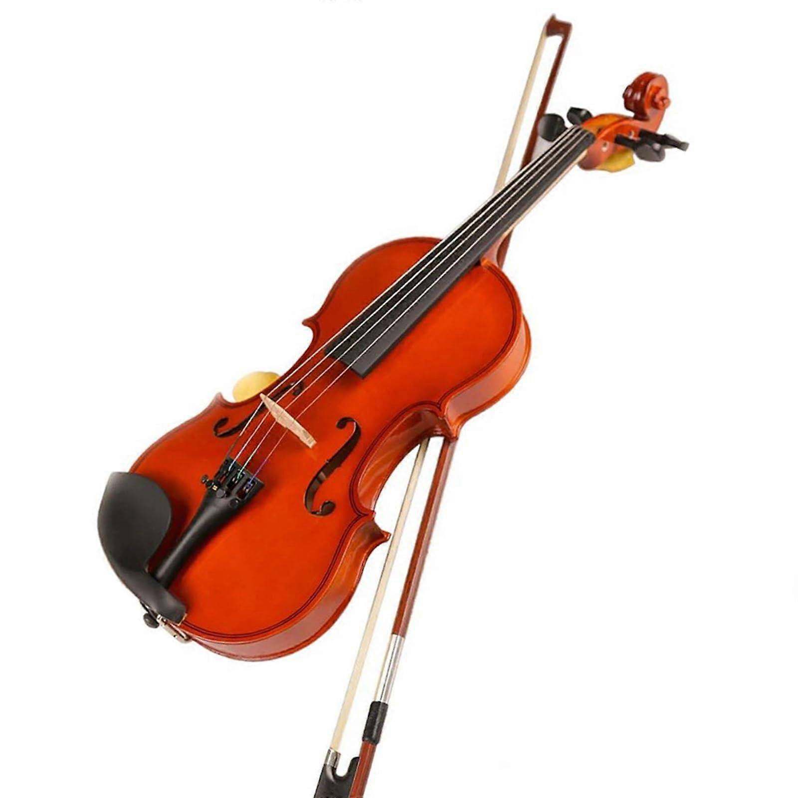 Violin Starter Set Solid Wood Violin Beginner with Case Bow Strings Complete Accessories Violin 4/4 3/4 1/2 1/4 1/8 (3/4)
