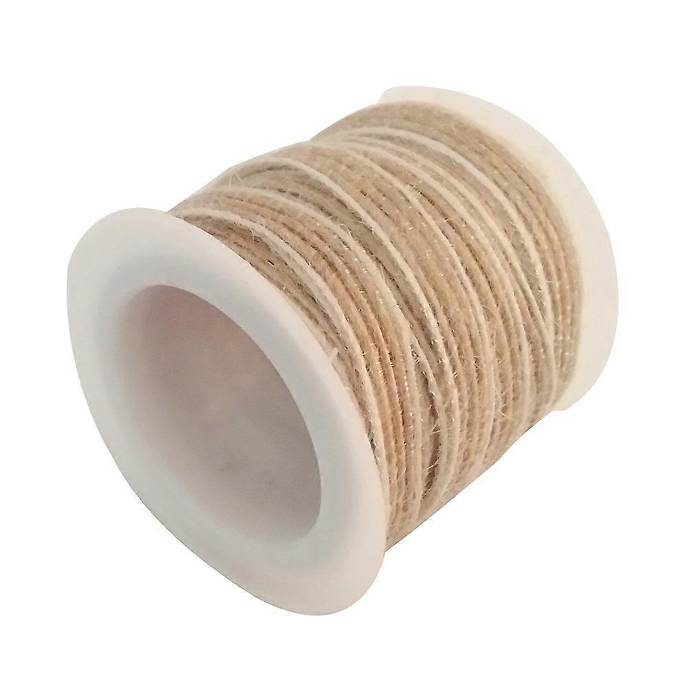 Hessian Burlap Fabric Roll Jute Twine for Home Decoration Handicraft Activities present Wrapping 500 x 0.8 cm Durable 1Set