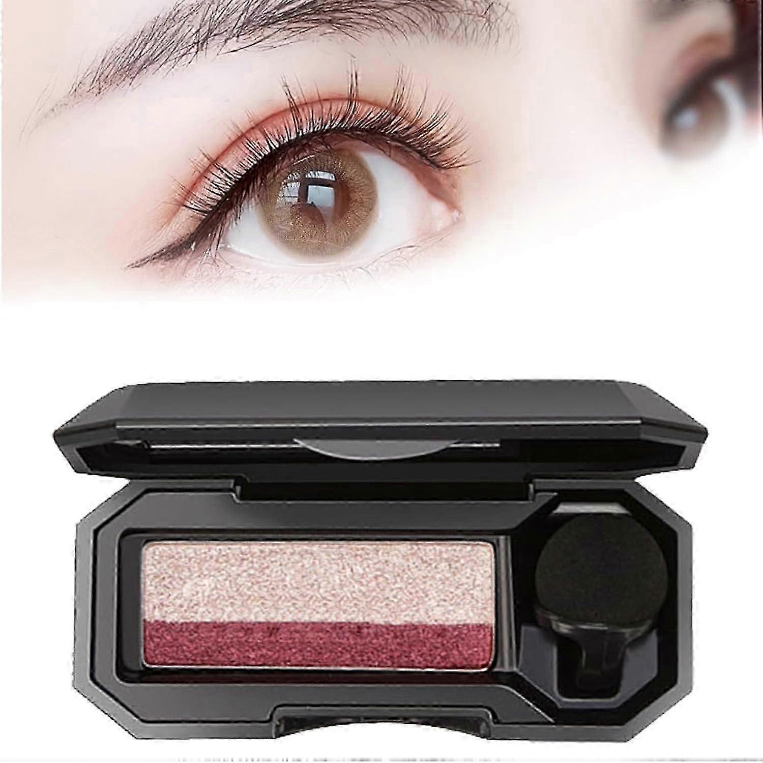 Two-Tone Eyeshadow, Waterproof Two-Tone Eyeshadow, Two-Tone Lazy Eyeshadow, Portable Two-Tone Eyeshadow Palettes, Glitter Coloured Gradation