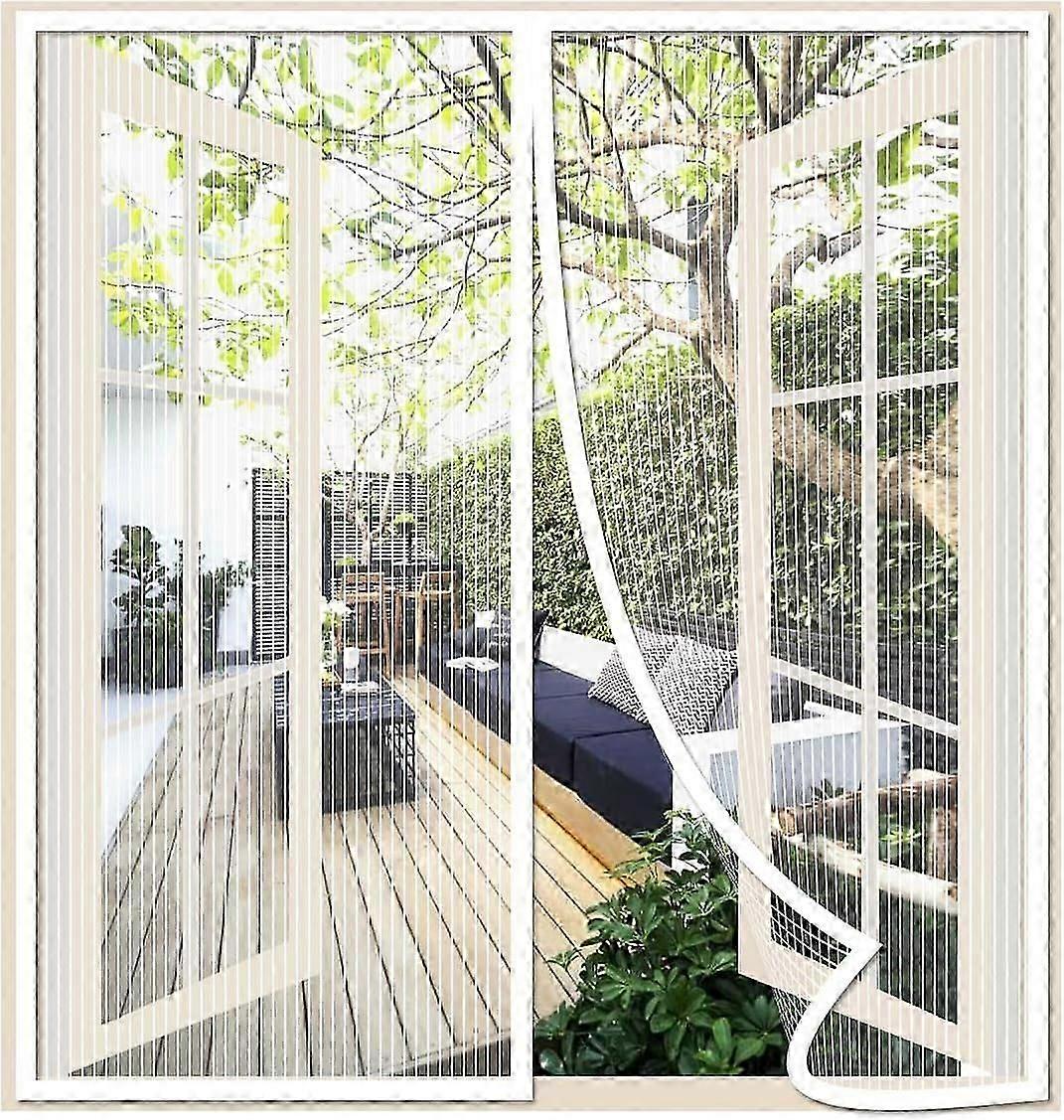 Magnetic Insect Screen for Windows and Doors, Fine Mesh with Velcro for Easy Installation