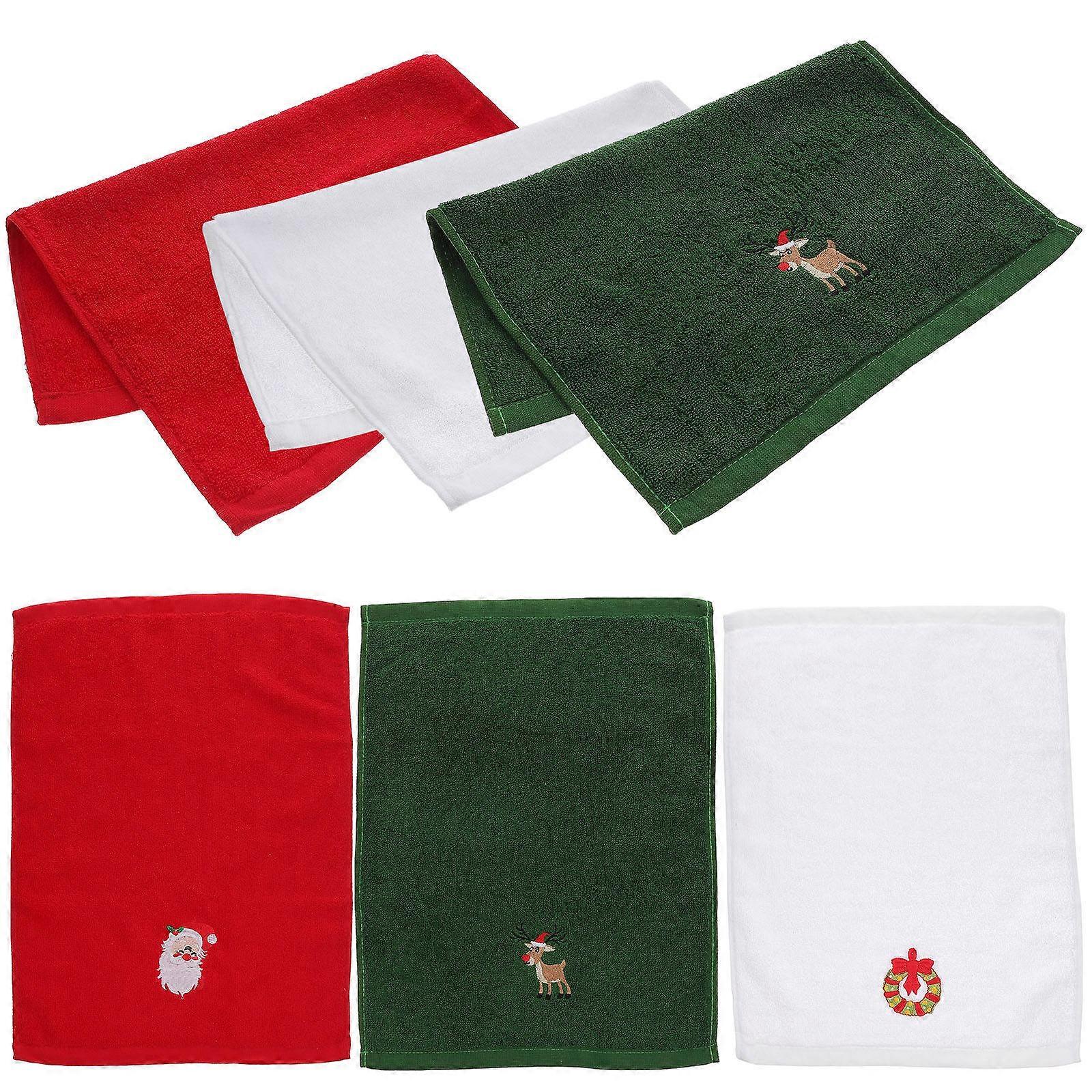 Cotton Towels Face Home Use Assorted Color Moisture Absorbing 6Pcs