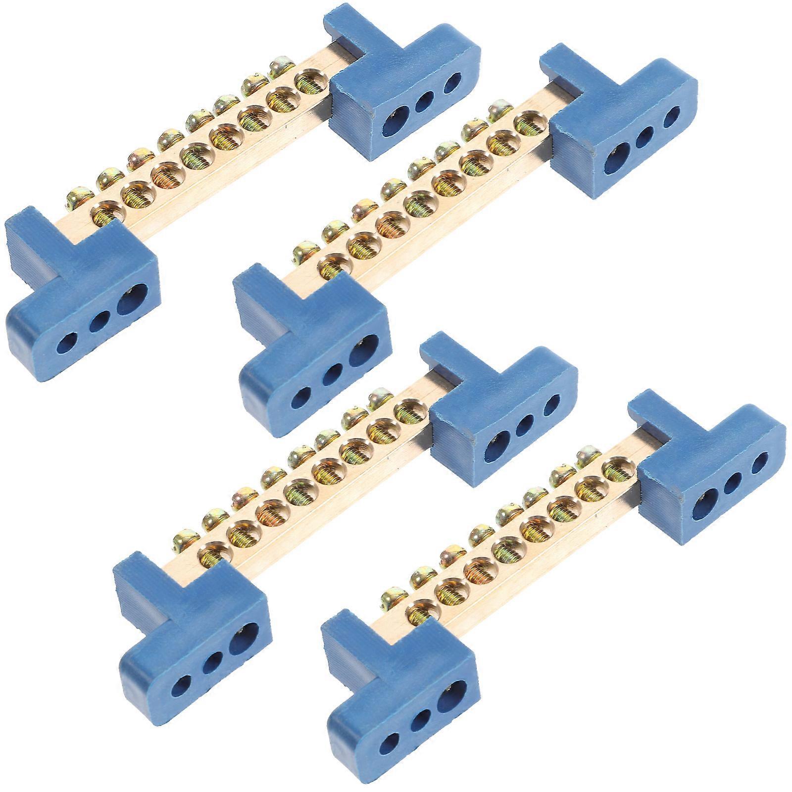 Terminal Block Set 4Pcs Power Distribution Rectangular Shape For Industrial Use 3.7×1.0×0.6in