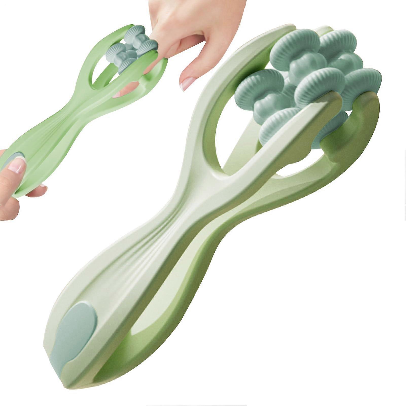 Finger Massager For Adults Handheld Finger Massage Roller Double Roller Deep Tissue Green