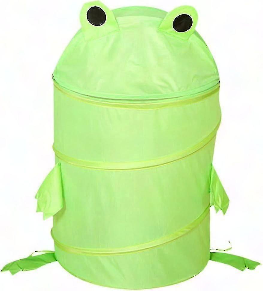 Foldable Cartoon Frog Hamper for Clothes Toys and Blankets Storage Solution