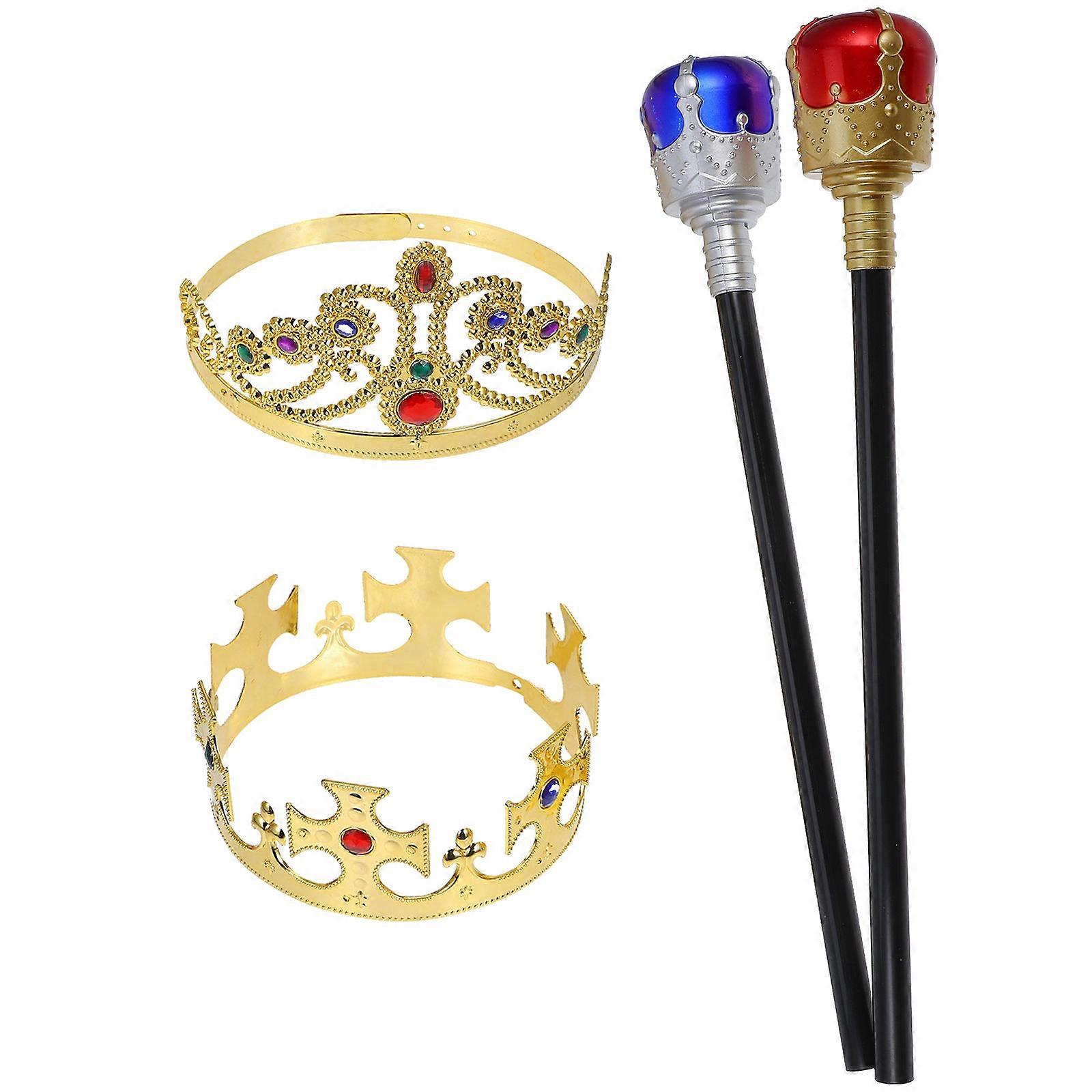 King Crowns Queen Crowns Costume Accessories Cane Girls Women Assorted Color Simple Design Performance Accessory 1 Set