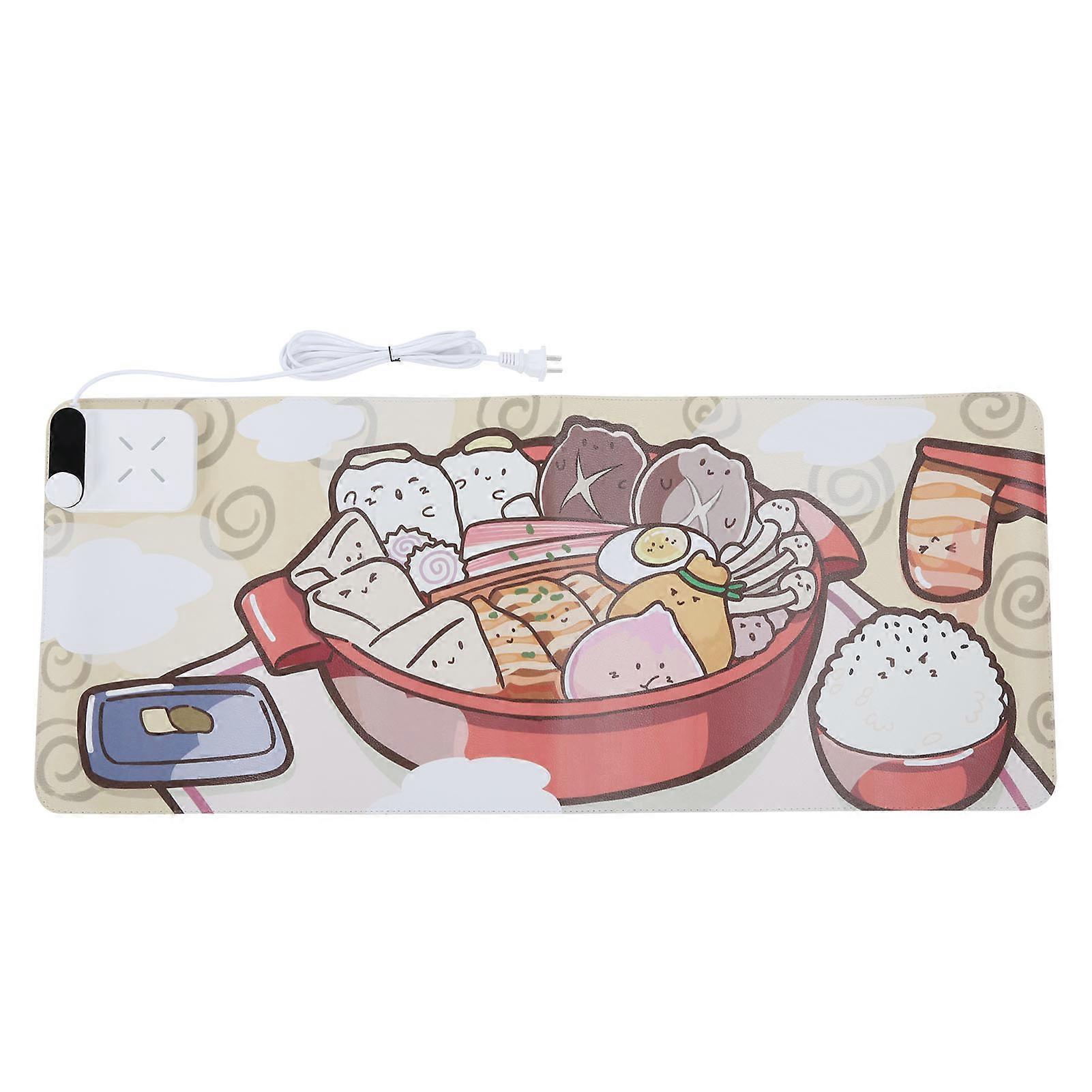 25‑55℃ Heating Desktop Mouse Pad 9s Fast Heat Writing Table Hand Warming Phone Wireless Charging