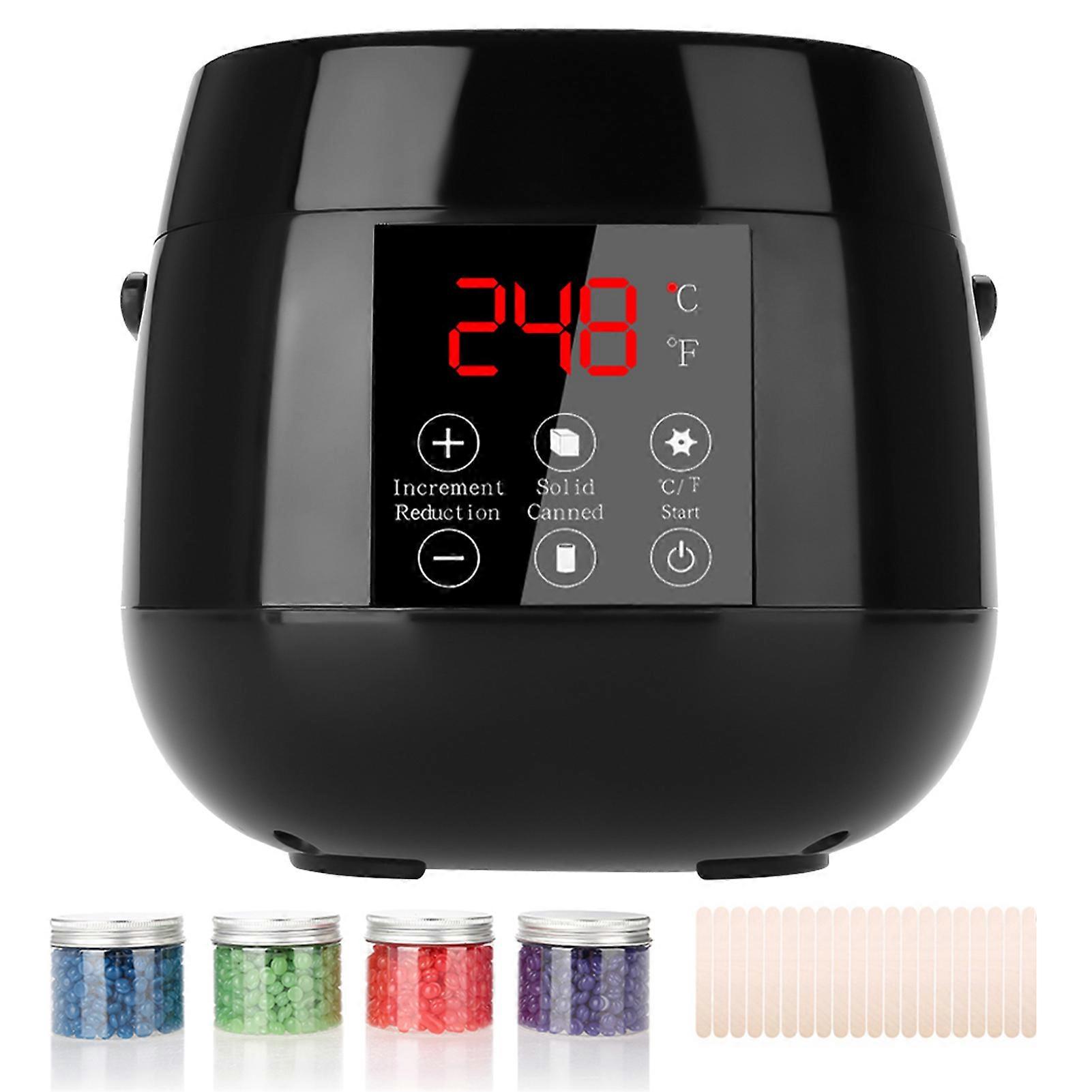 Set di riscaldatori di cera con display a LED intelligente Bastoncini applicatori di cera scaldacera per cera di depilazione