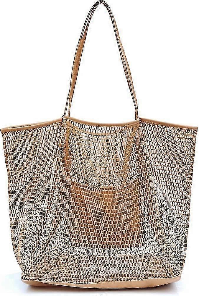 Mesh Beach Tote Damen Schulterhandtasche