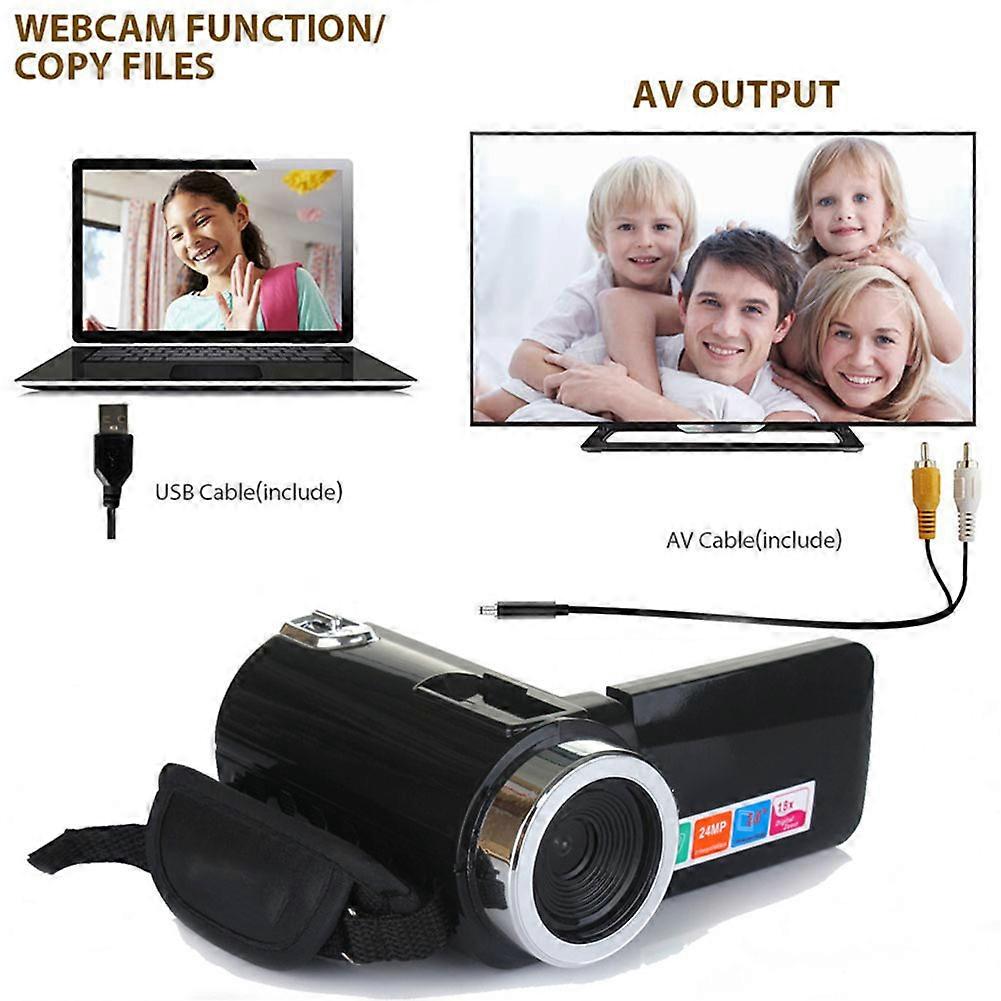 Video Camera Camcorder Full HD Vlogging Camera with External Microphone