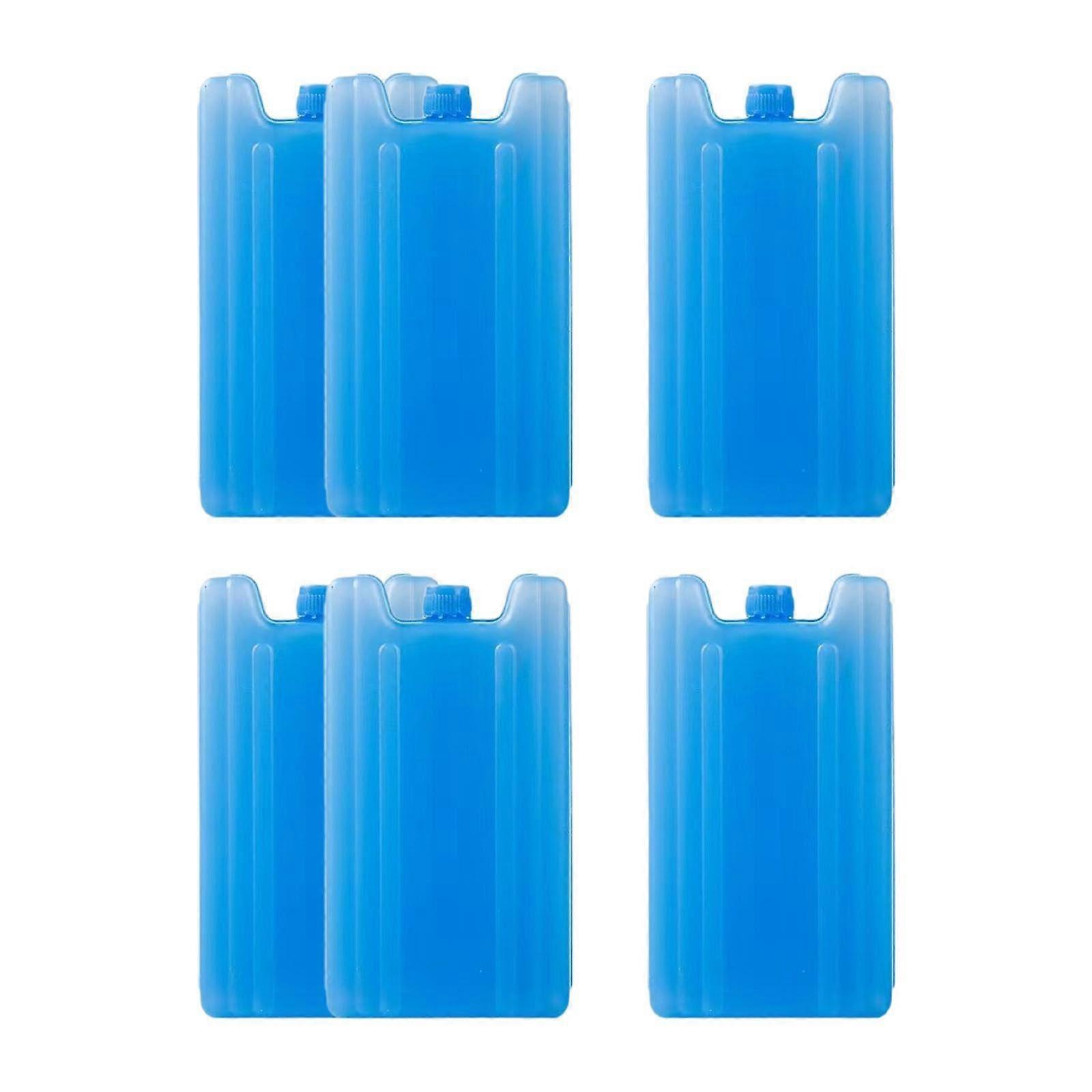 6 pieces of ice packs, ice blocks, leakproof, rectangular, portable, freezer, lunch box, cooler for camping, outdoor, home, family, fishing