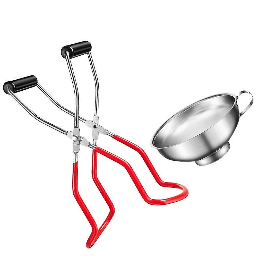 1 Set 2 Pcs Canning Jar Lifter Tongs Non slip Heat resistant Clamp Glass Jar Clips Assorted Colors