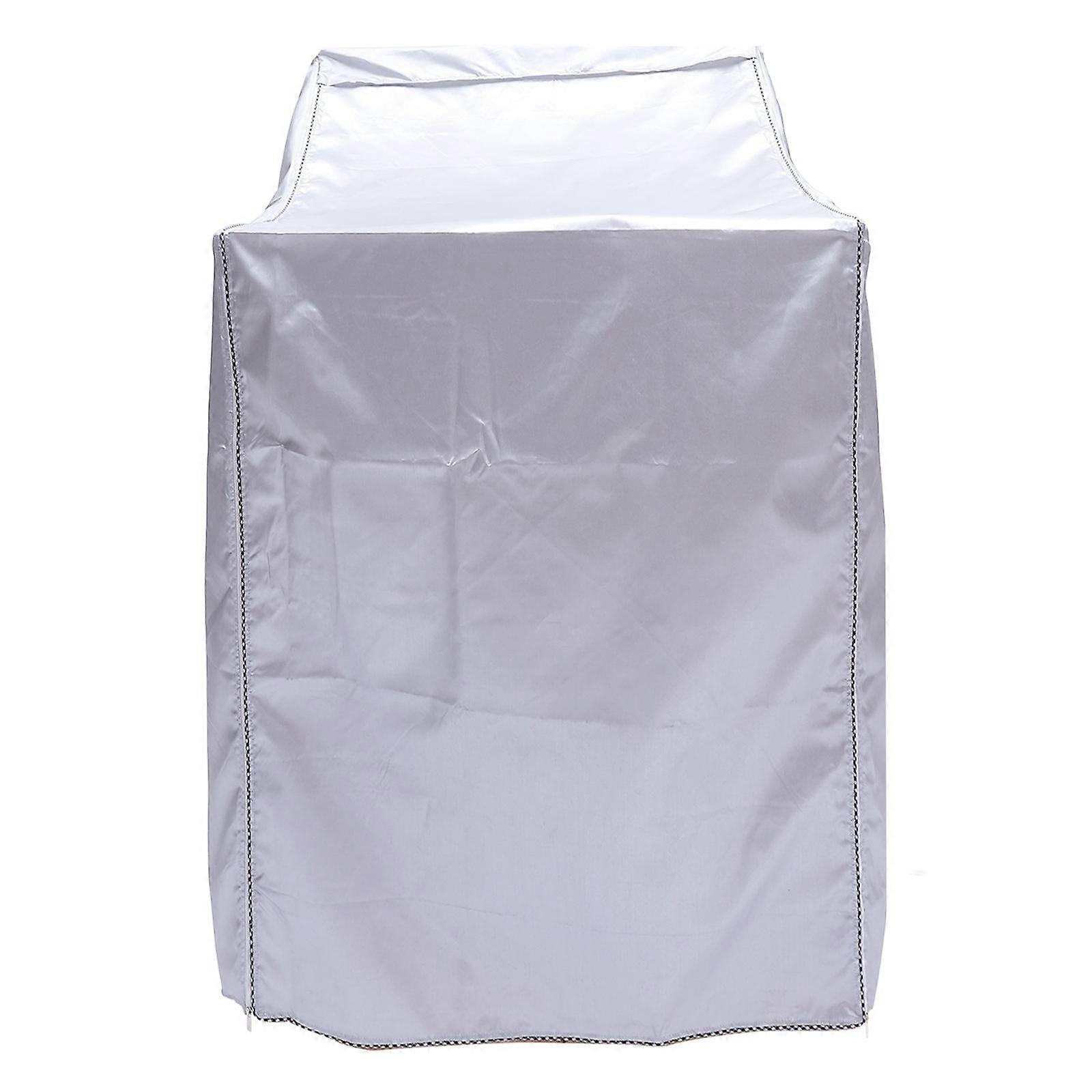 Silver Synthetic Washing Machine Cover Dustproof MoistureProof Laundry Accessory for Home Use 1pc
