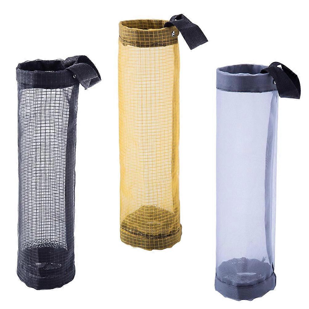 3Pcs Grocery Bag Holders Wall Mount Storage Dispensers (Assorted Color)