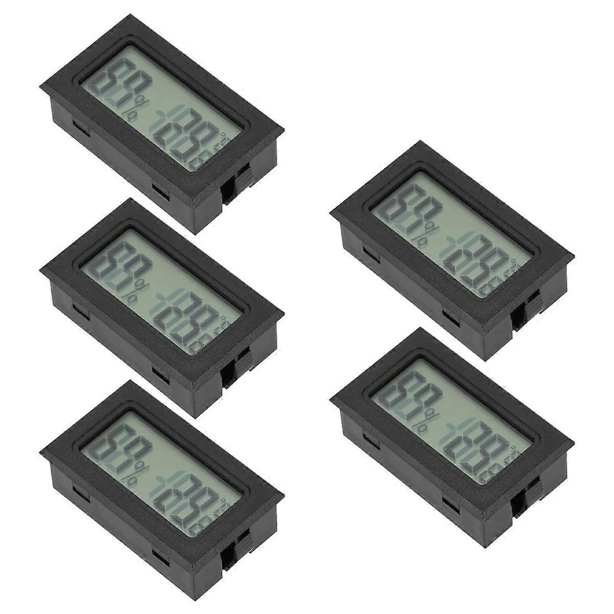 Digital Hygroscope with Builtin Probe for Measuring Use Wireless Thermometer ABS Black Small Size Lightweight
