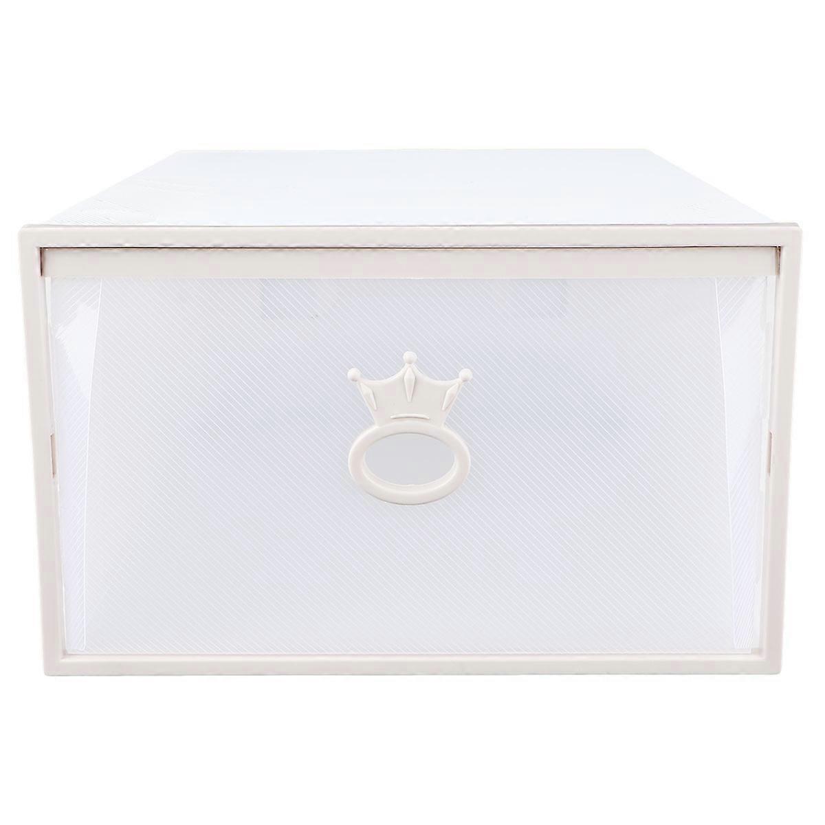 Thickened Transparent Plastic Shoe Storage Box with Drawer Design, Large Portable Organizer for Men and Women, Stackable Moisture Resistant Container