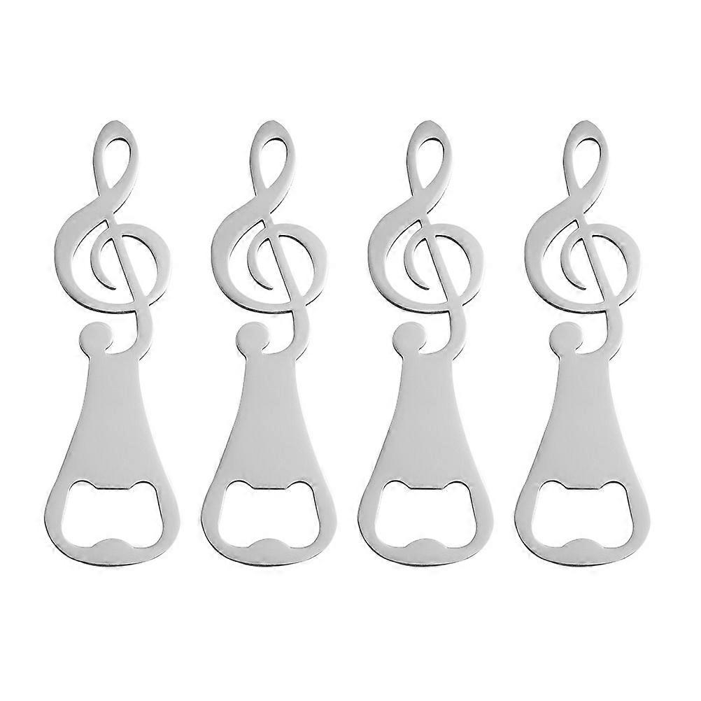 Versatile Beverage Opener for Wine Use Made of Stainless Steel Silver Color Suitable for Gifts 4pcs