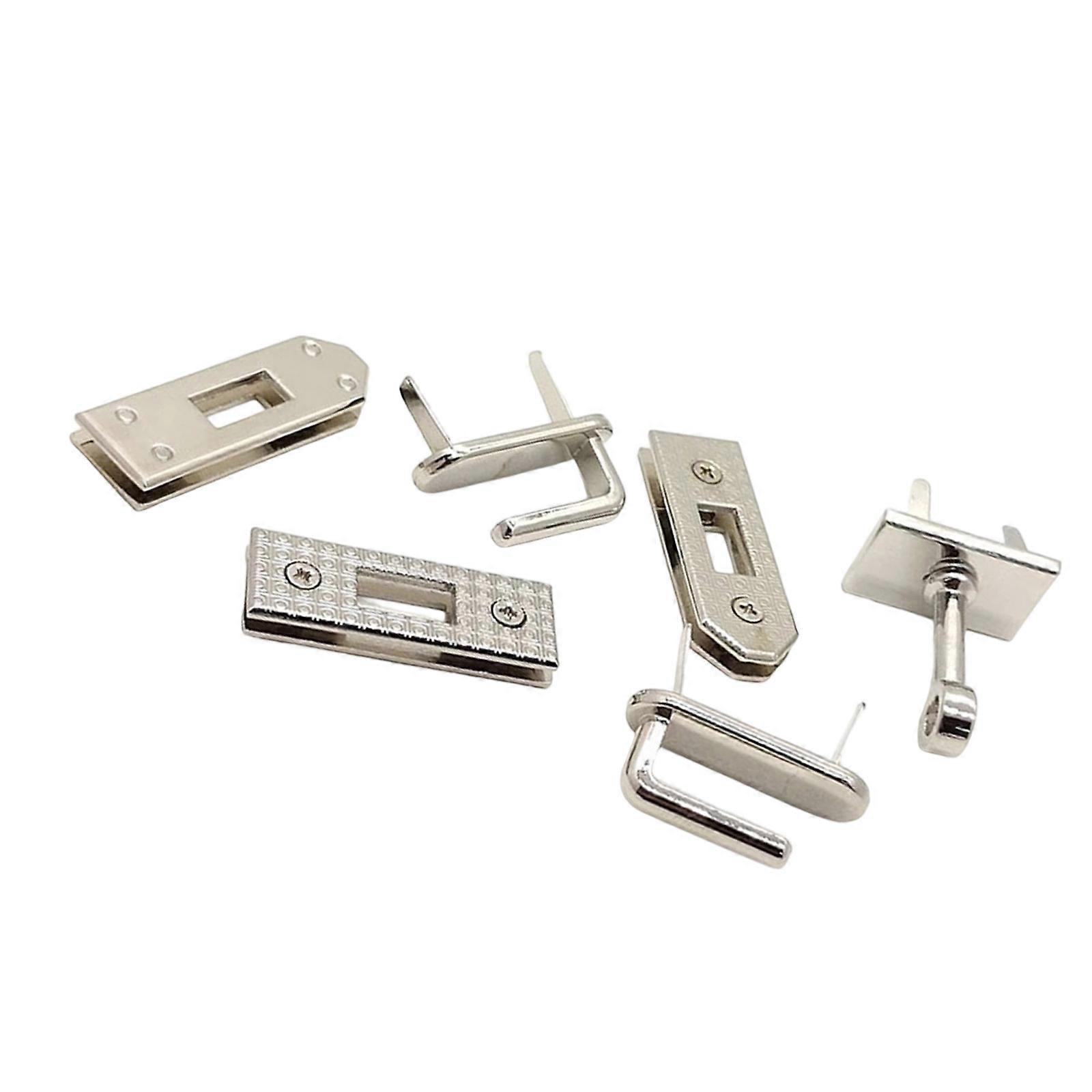 Multi Functional 6PCS Bag Closure Kit Metal Material Secure Fastener For Handbag Bag Making And DIY Crafts  White