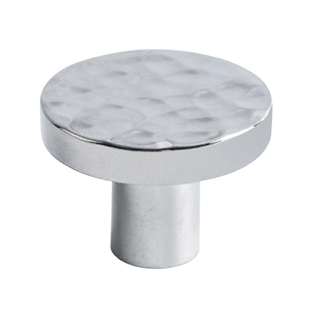 Size M Brass French Cabinet Pull 6134 Hammered Texture Wardrobe Handle Drawer Knob Single Hole, 25 x
