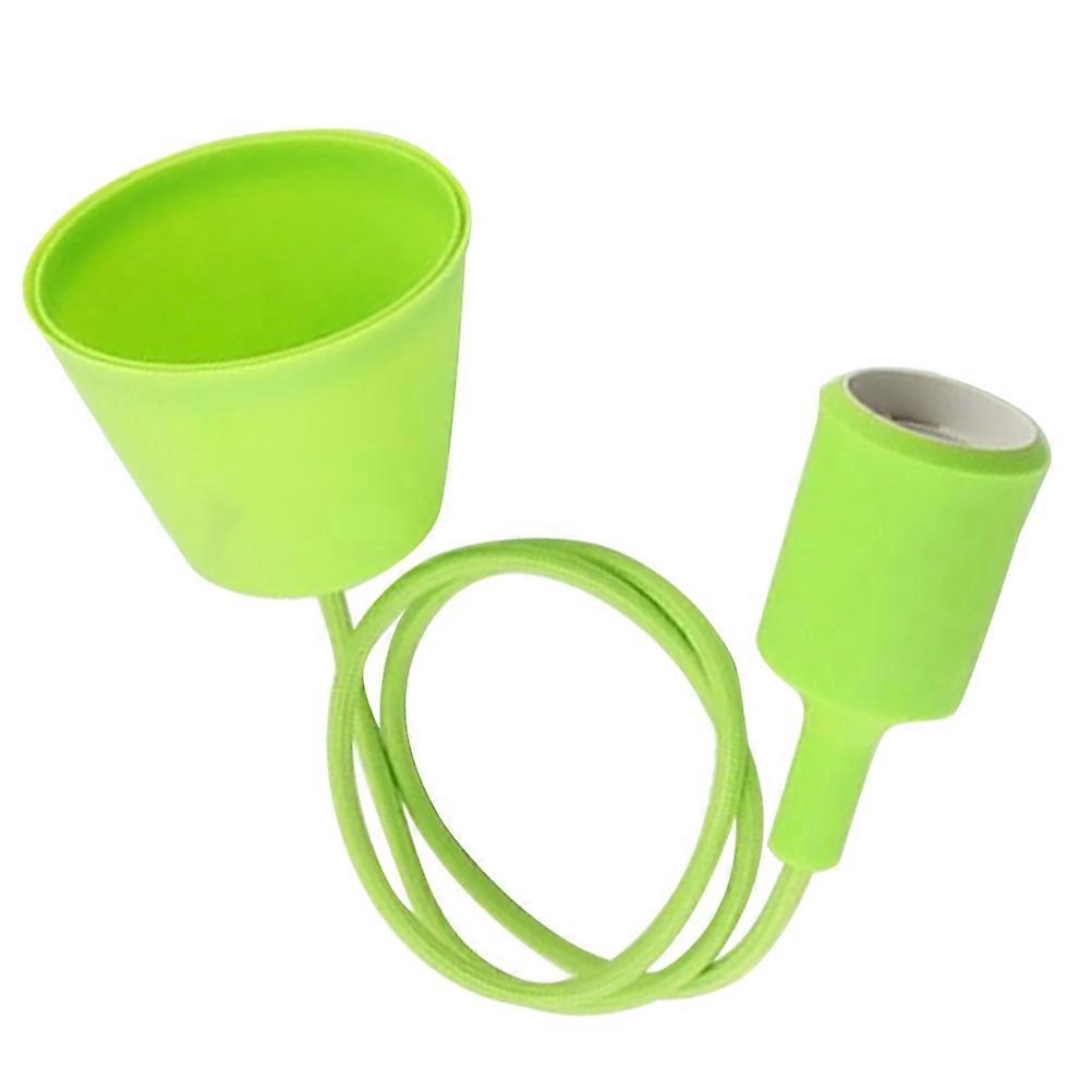 Green Silicone E27 Lamp Socket for Safe Reliable Light Bulb Use in Kitchens Dining Rooms 1 m Adjustable