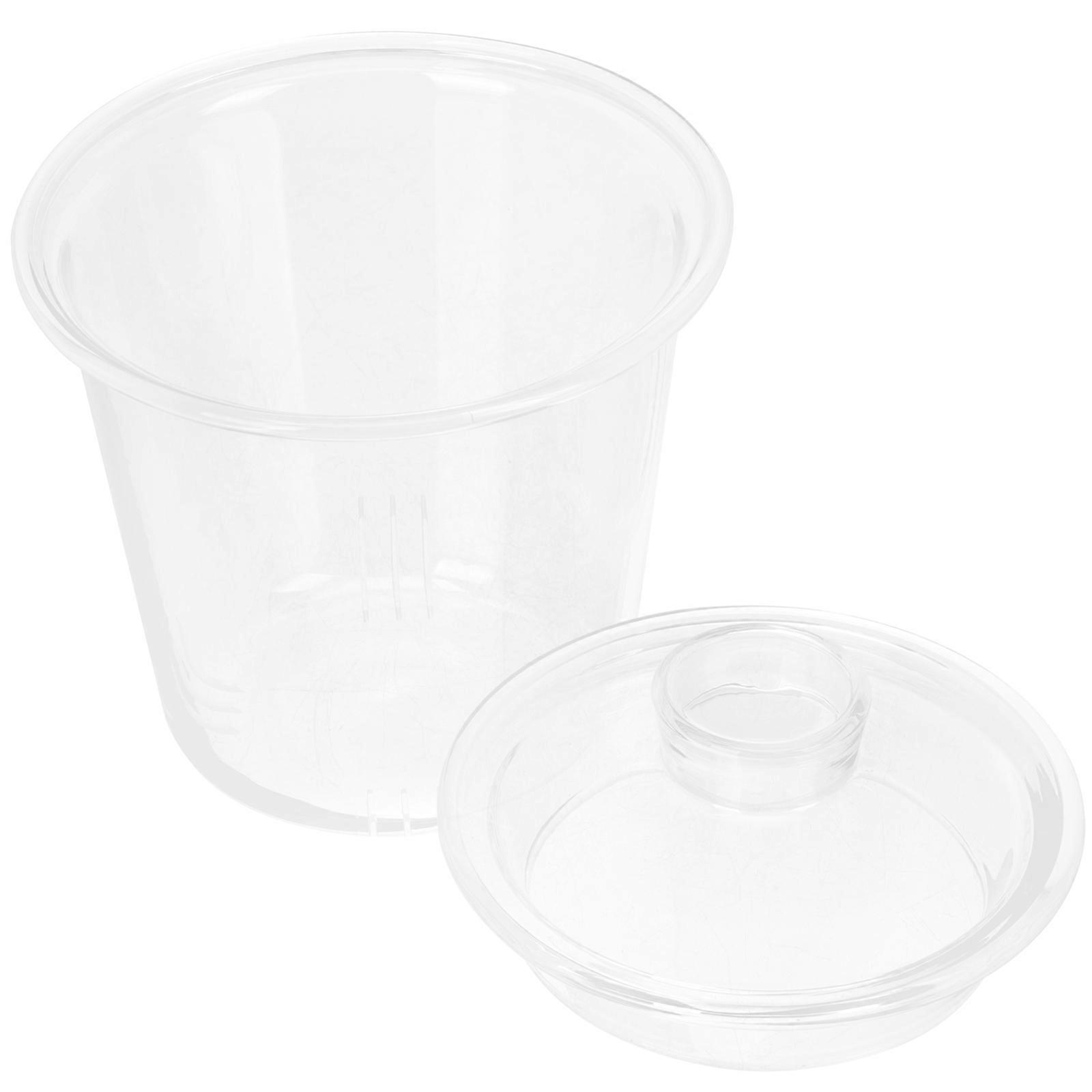 Glass Teapot Infuser with Lid for Storage Use Transparent Heat Resistant 1 Set