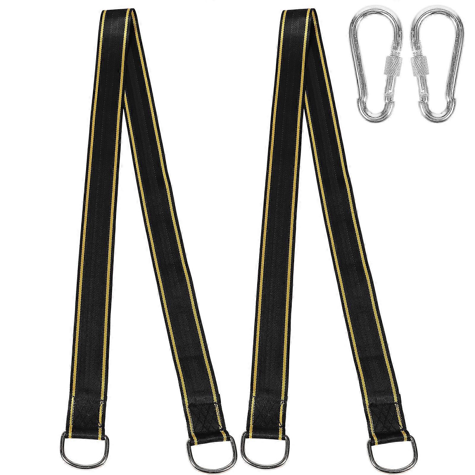 Hammock Strap Tree Hanging Belt Hammock Hanger High Load Capacity Camping Gear 150X5CM Stainless Steel 1 Set