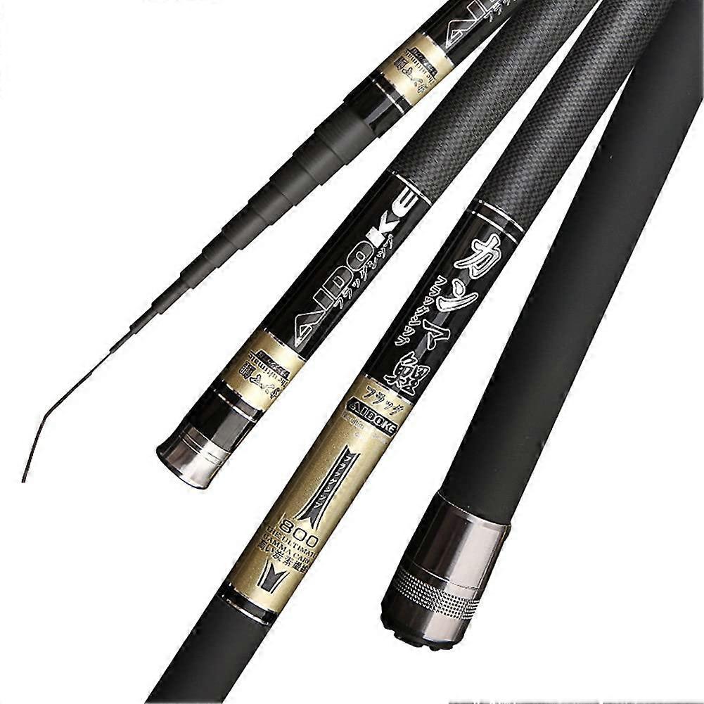 Telescopic Fishing Rod 8 m 9 m 10 m 11 m 12 m Lightweight Hard Carbon Hand Stream Fishing Rod Closed Length: 90 cm (Size: 11 m) 11m