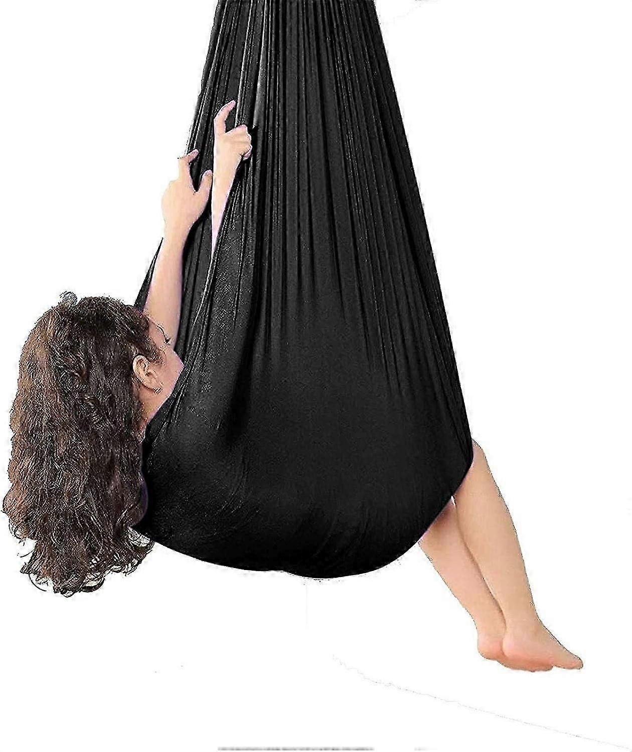 100 * 280 cm / 39 * 110 huśtawka sensoryczna Huśtawka do terapii wewnętrznej dla dorosłych, dzieci i nastolatków W / More Special Needs Sensoryczna Idealna dla autyzmu, ma działanie uspokajające