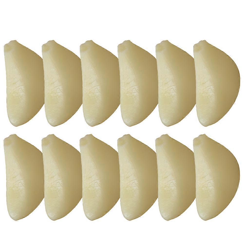 Realistic Artificial Garlic Flakes Decor Made of PVC for Home and Kitchen Display 12pcs