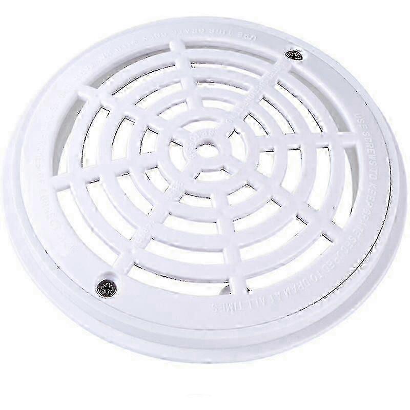 Bottom Drain Grid (ext. Diam. 205mm) Replacement Grid For Pool's Bottom Exhaust For Swimming Pools, Superma, White