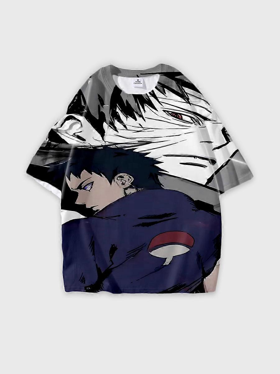 T-shirt round neck Role Pattern loose short sleeve P498