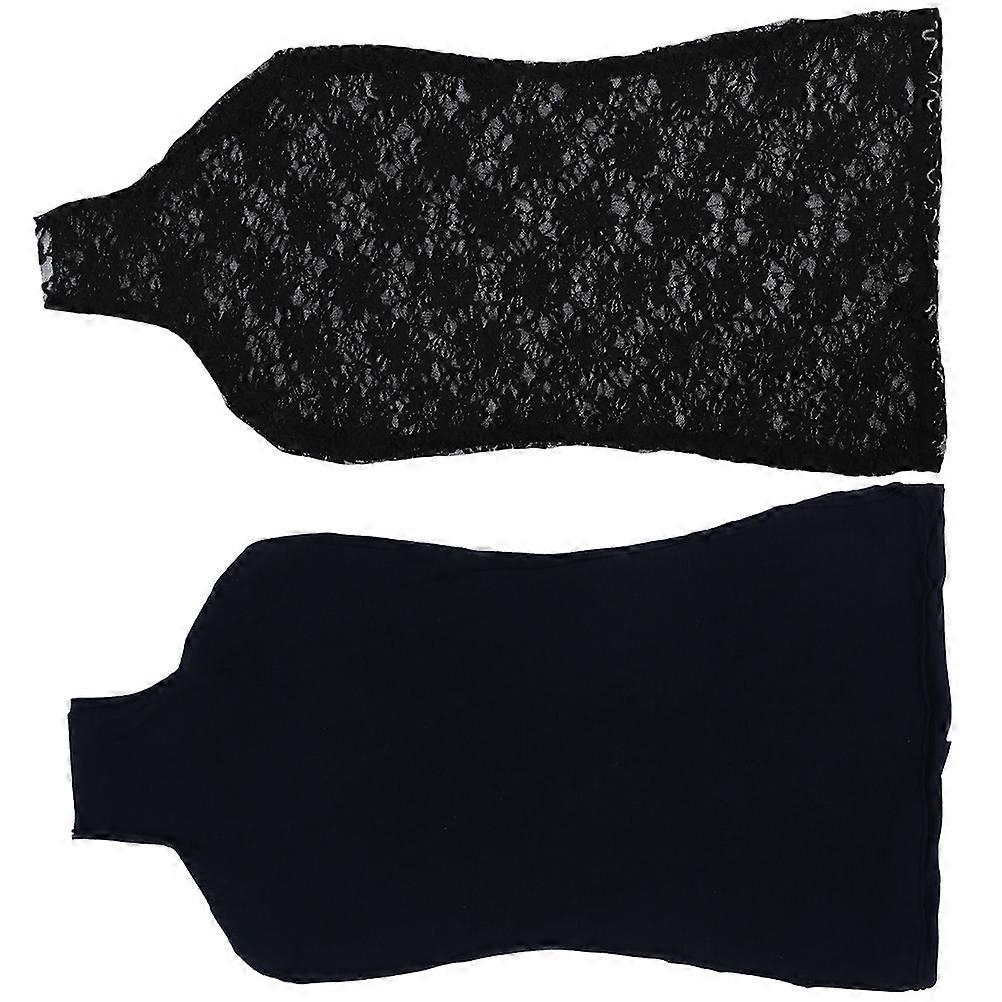 Dress Form Fabric Cover 2Pack Display Half-body Mannequin Cover Cotton Fabric Black For School Projects