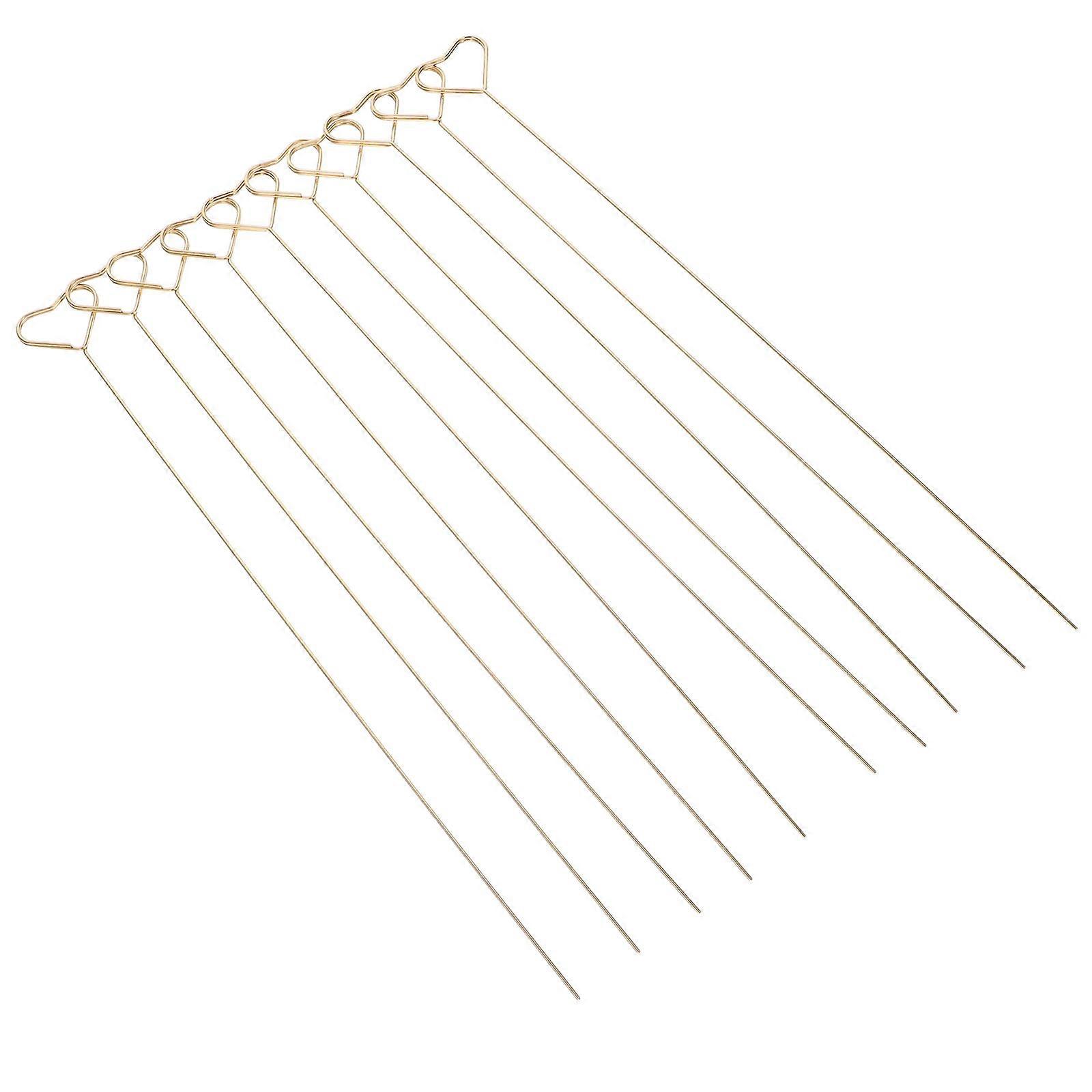 Heart Shaped Metal Floral Picks Holders – 10pcs for Weddings, Birthdays, Graduations, Showers – Display Place Cards & Bouquets Securely