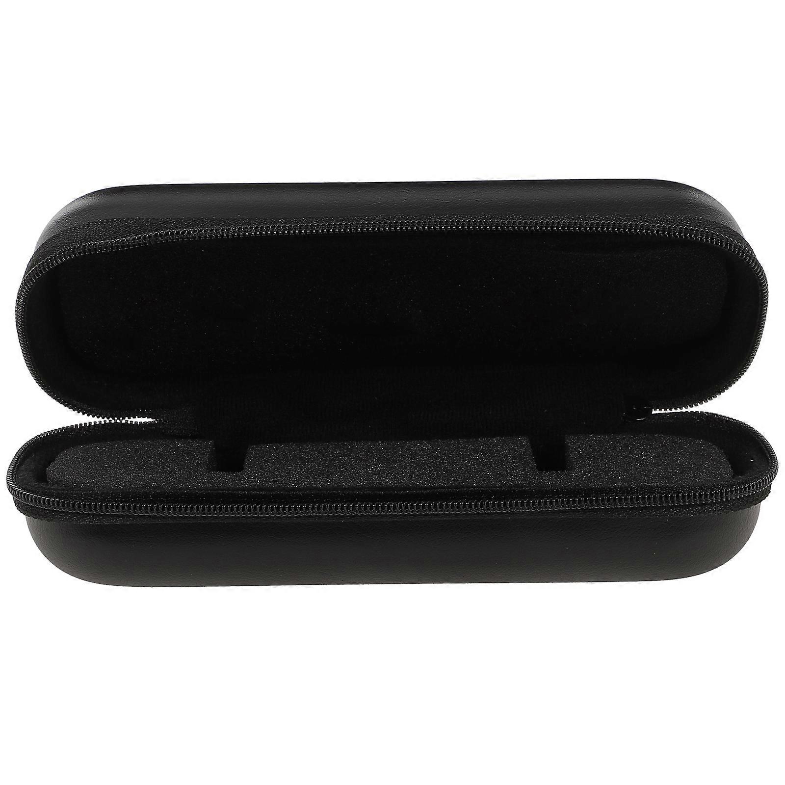 Portable Watch Storage Box in Black PU for Travel Business Trips with Smooth Zipper 6