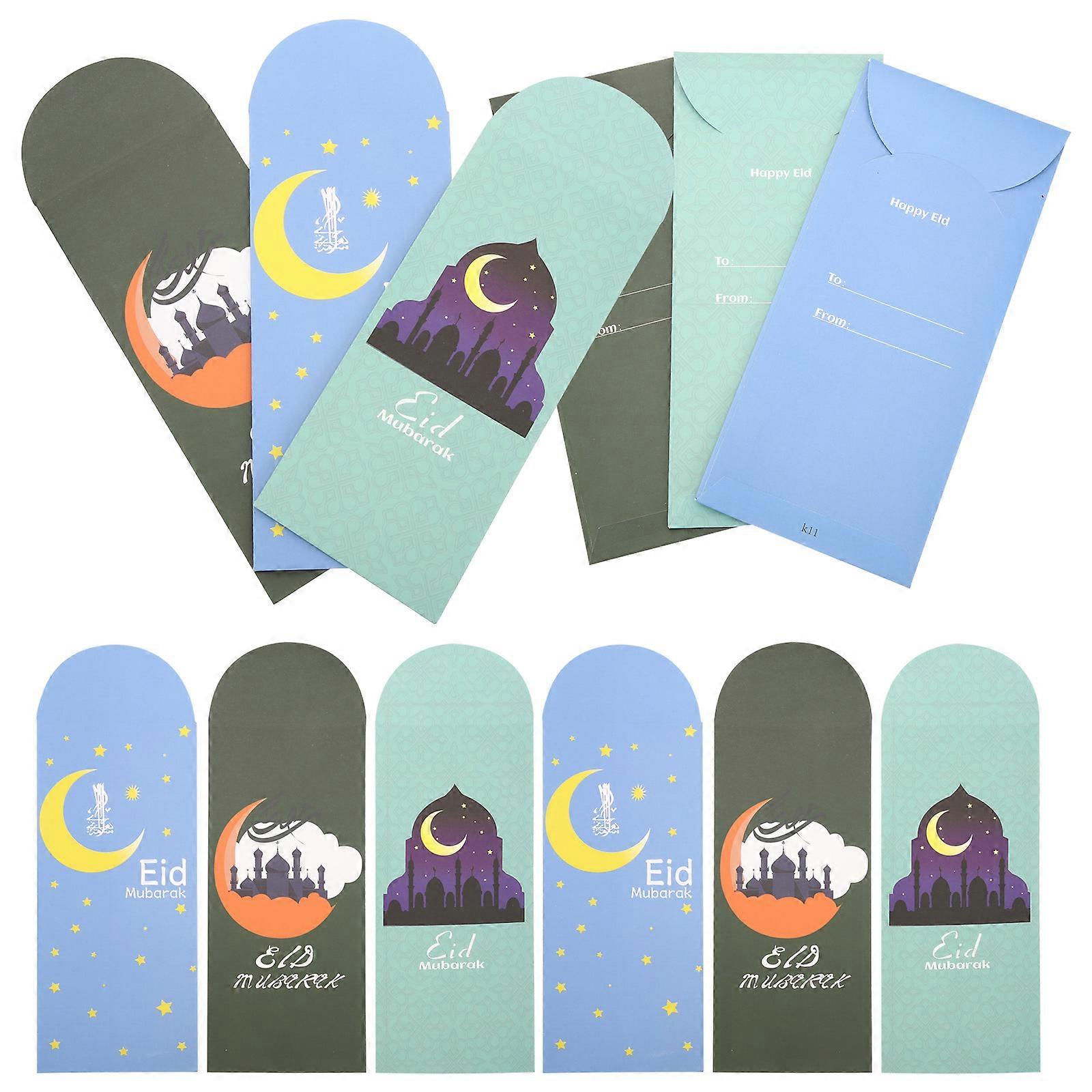 18pcs Eid Mubarak Money Envelope Cash Holders Pocket Envelope For Gifting Eid Mubarak Ramadan Envelopes For Party Decorations\N
