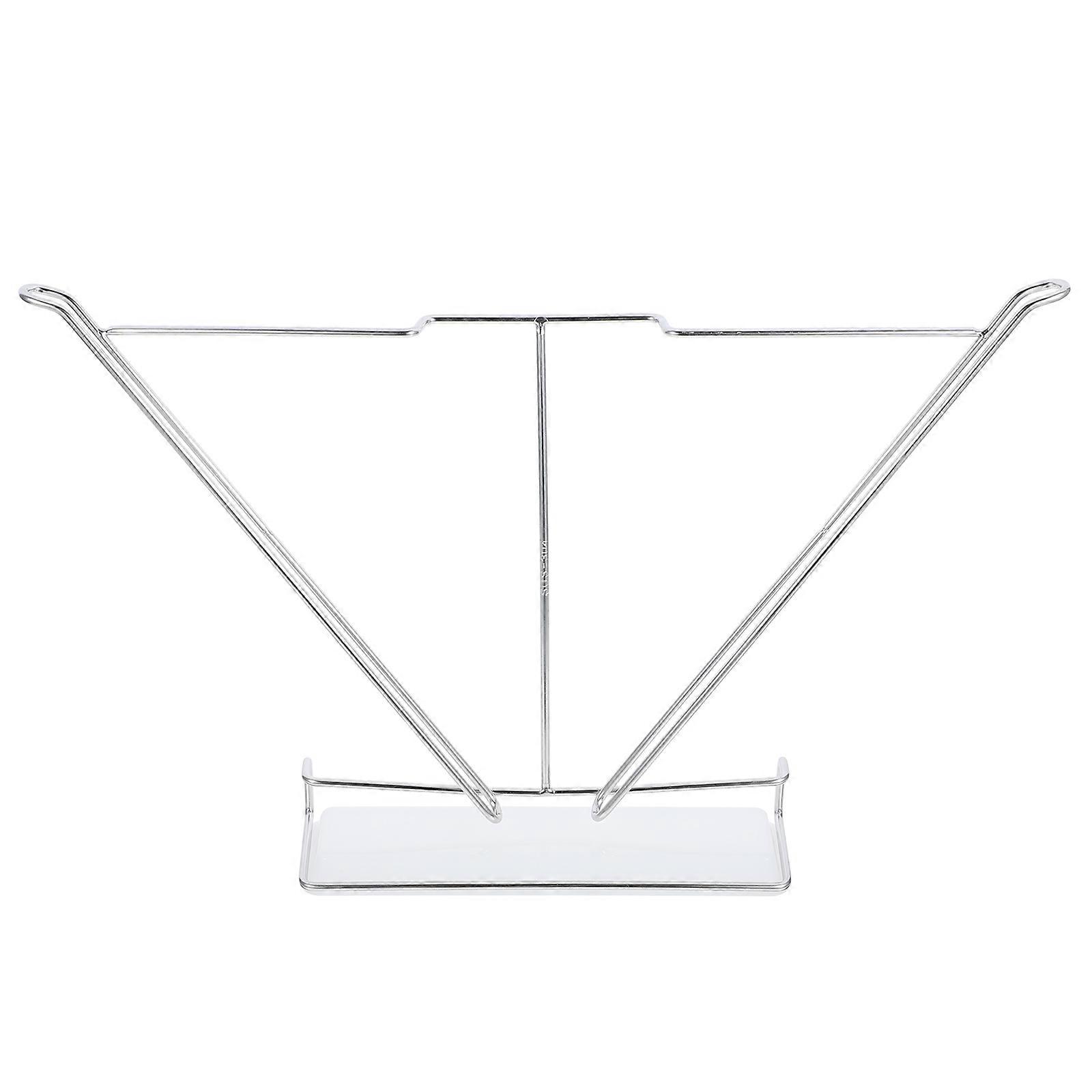 Wall Mounted Pot Lid Rack for Storage Made of 304 Stainless Steel and PP Silver Color 7 Inch
