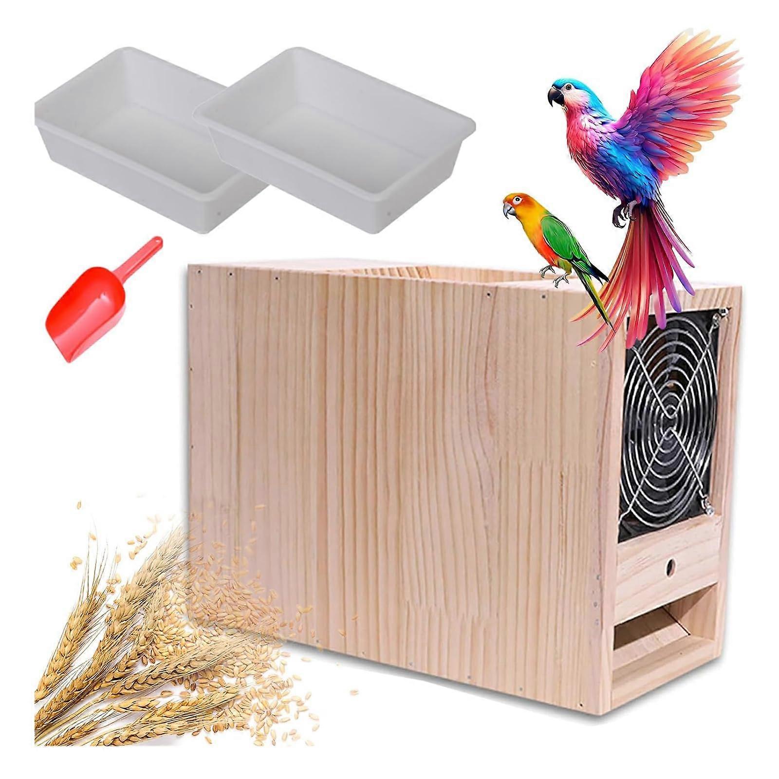 Birdseed Shell Splitter with Widened Outlet, Detachable Port, Adjustable Wind Speed