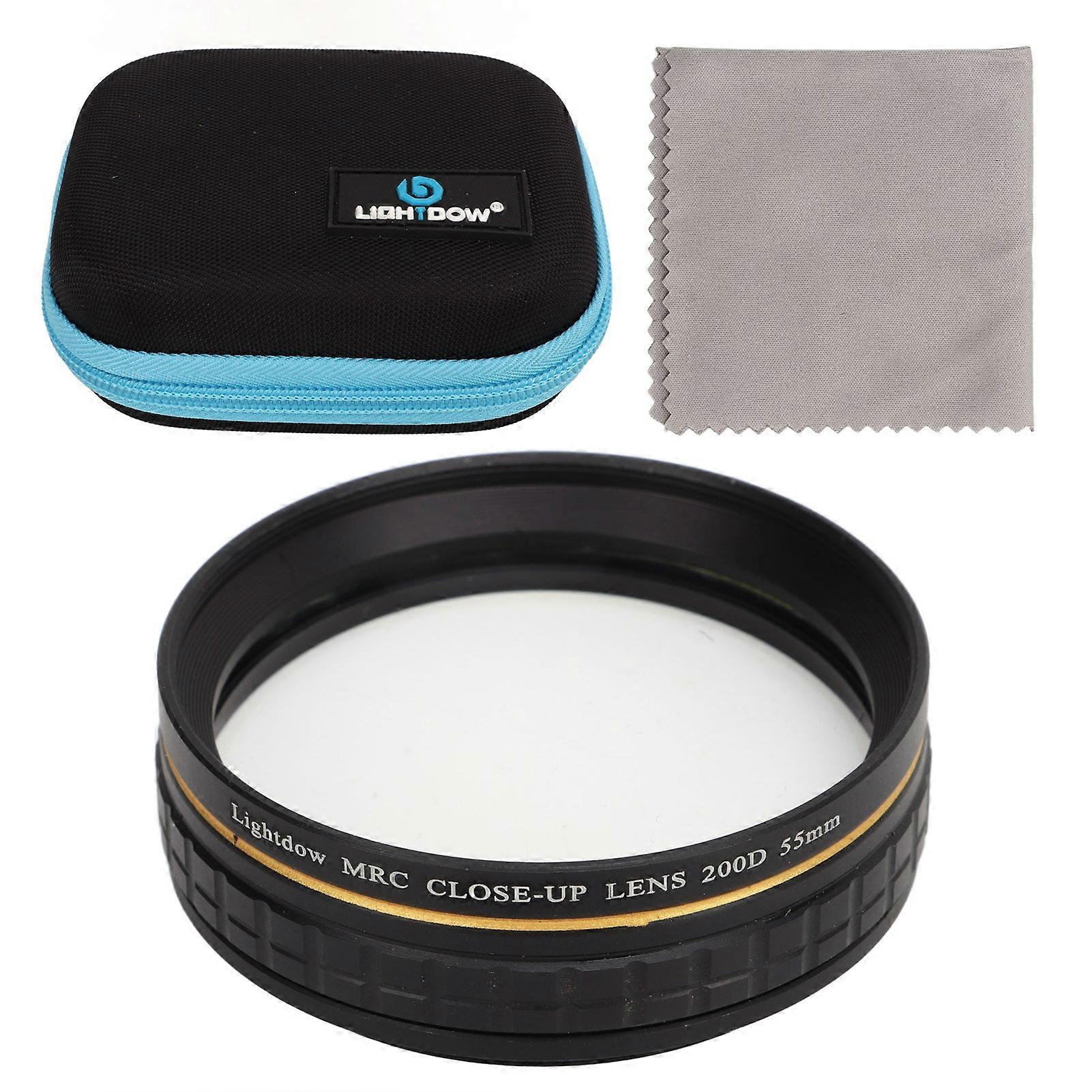 Close Up Lens Optical Glass Macro Close Up Filter for Shooting Flowers Jewelry Water Droplets 55mm