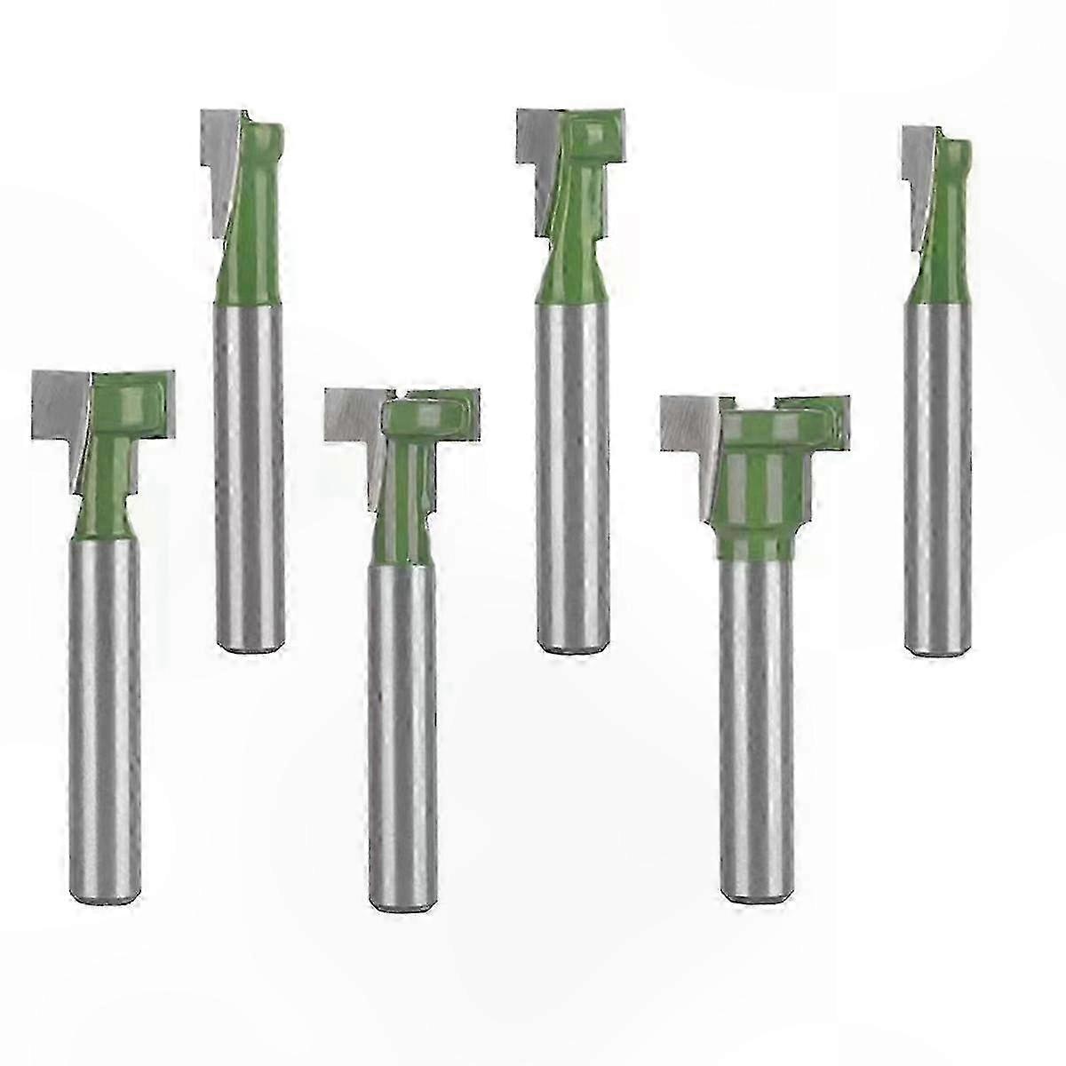 Router Bit Set, 6-Piece Keyhole Shank Collection, 1/4 Inch Compatibility with Multiple Size Options for Woodworking Projects